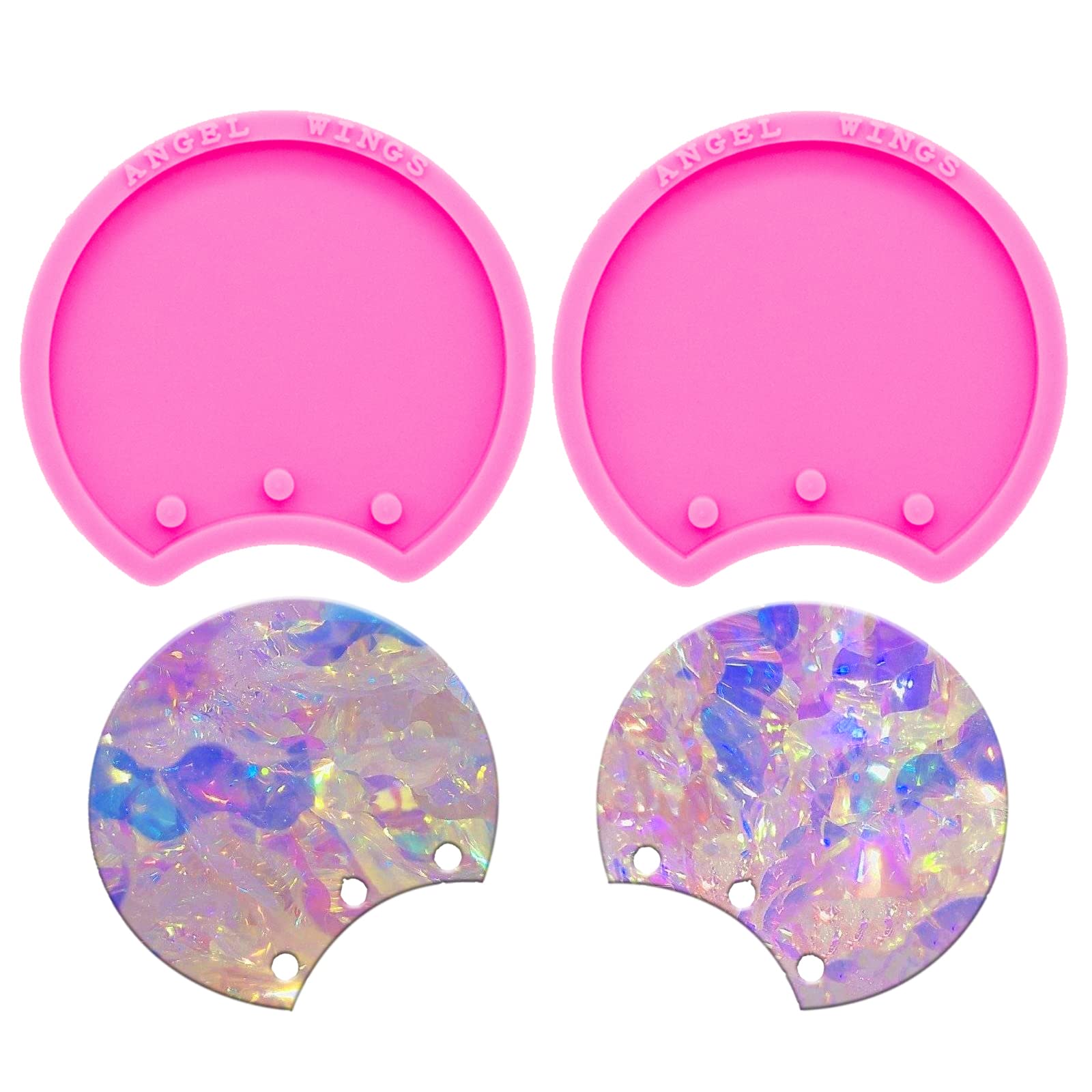 2Pcs Epoxy Resin Molds for DIY Jewelry Making - Ear Shaped Silicone Molds for Resin Casting, Polymer Clay & Crafts - High Gloss Finish - Perfect for Earrings, Pendants & Home Decor