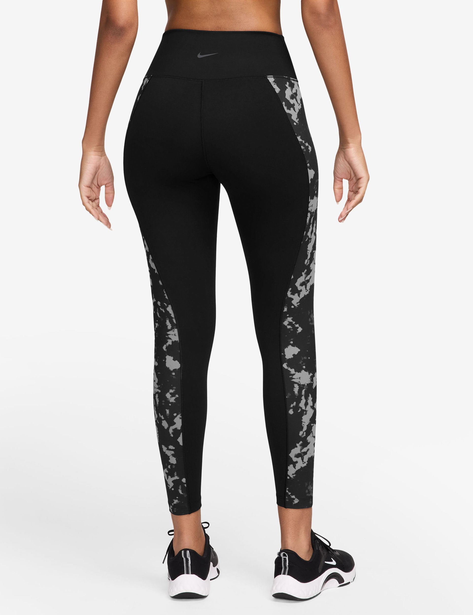 High Waisted 7/8 Printed Leggings for Women - Black | Comfortable & Stylish Workout Pants for Yoga, Running & Gym