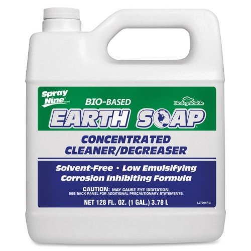 Spray Nine Earth Soap Cleaner & Degreaser - 128 fl oz (1 Gallon) Liquid Concentrate - Multi-Surface Heavy Duty Cleaner for Kitchen, Garage, Workshop & Industrial Use