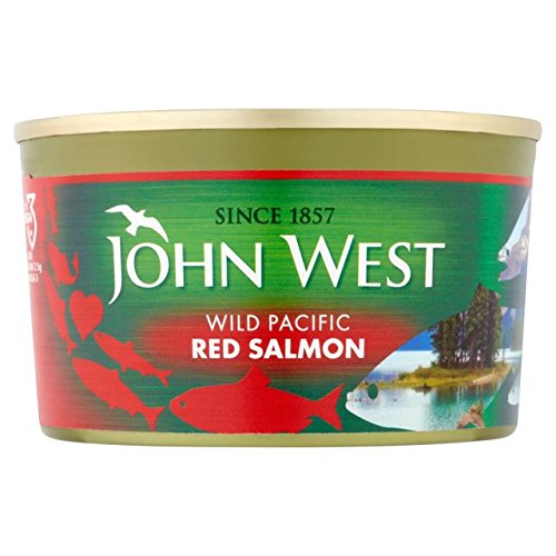 John West Wild Red Salmon 213g (7.5 oz) - Premium Canned Salmon, High in Omega-3 & Protein - Perfect for Salads, Sandwiches & Healthy Meals
