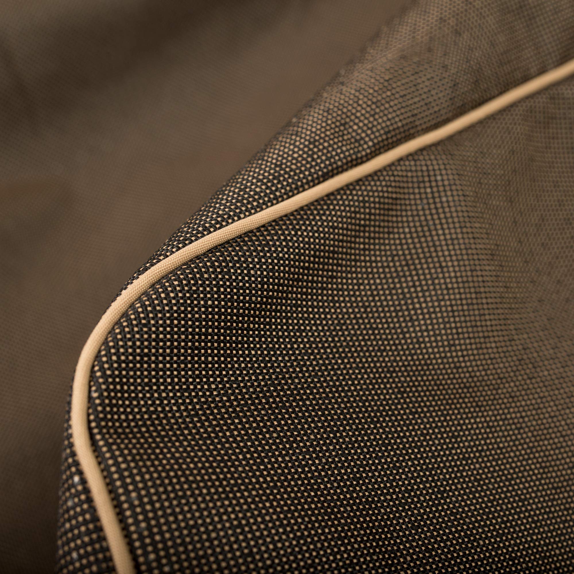 Premium Waterproof Outdoor Patio Sofa Cover - Medium Size, Black & Tan Weave - StormBlock Technology for Hillside Protection - Perfect for Patio Furniture, Deck Chairs & Backyard Loungers