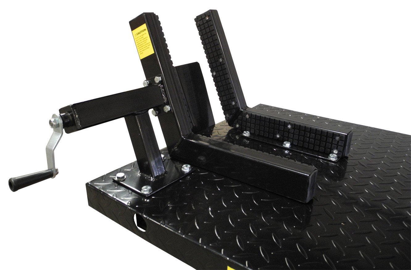 Redline Motorcycle Bike Lift Table Wheel Vise Stand - Heavy Duty Motorcycle Repair Stand for Garage & Workshop, Ideal for Bike Maintenance, Tire Changes & Storage