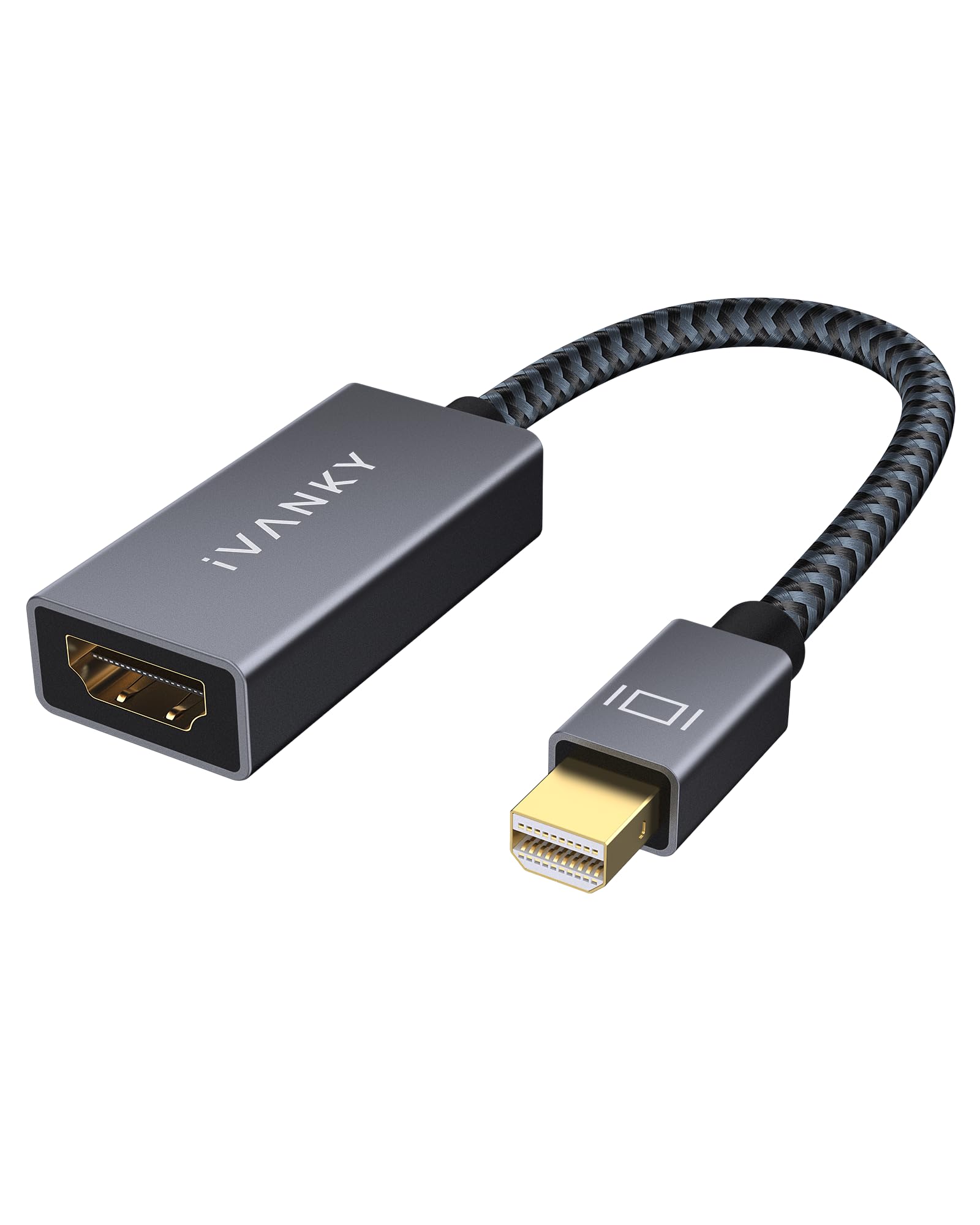 IVANKO Mini DisplayPort to HDMI Adapter, Gold-Plated Thunderbolt 2 to HDMI Converter for MacBook Air/Pro, Surface Pro - 4K Video Output for Home Theater, Gaming & Office Presentations