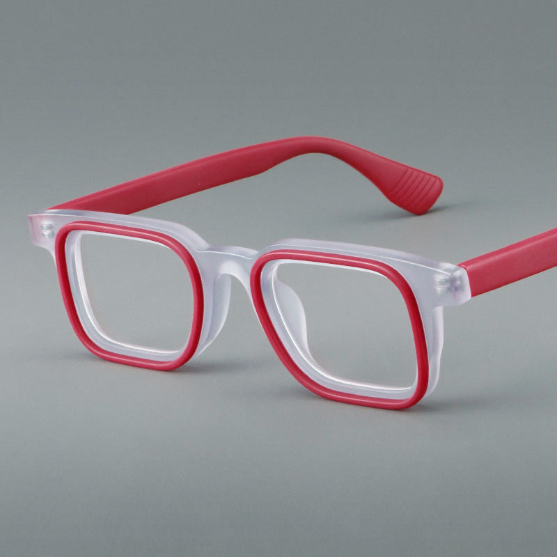 Lobo Square Acetate Eyeglasses Frame - Trendy Unisex Glasses for Men & Women - Perfect for Reading, Working & Fashion Accessories