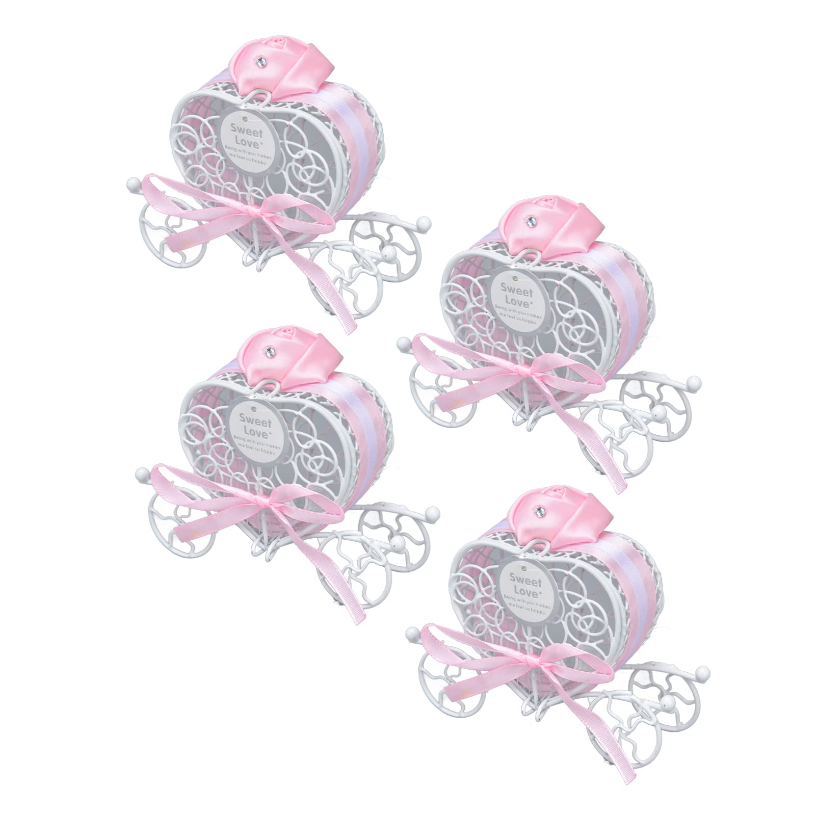 Romantic Heart-Shaped Tinplate Wedding Candy Gift Box - Pink Hollow Design for Parties, Festivals & Special Occasions | Perfect for Wedding Favors, Bridal Showers & Anniversary Celebrations