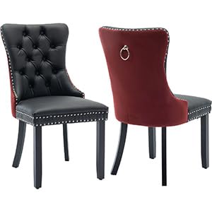 N-3 Black Pu, Burgundy Velvet