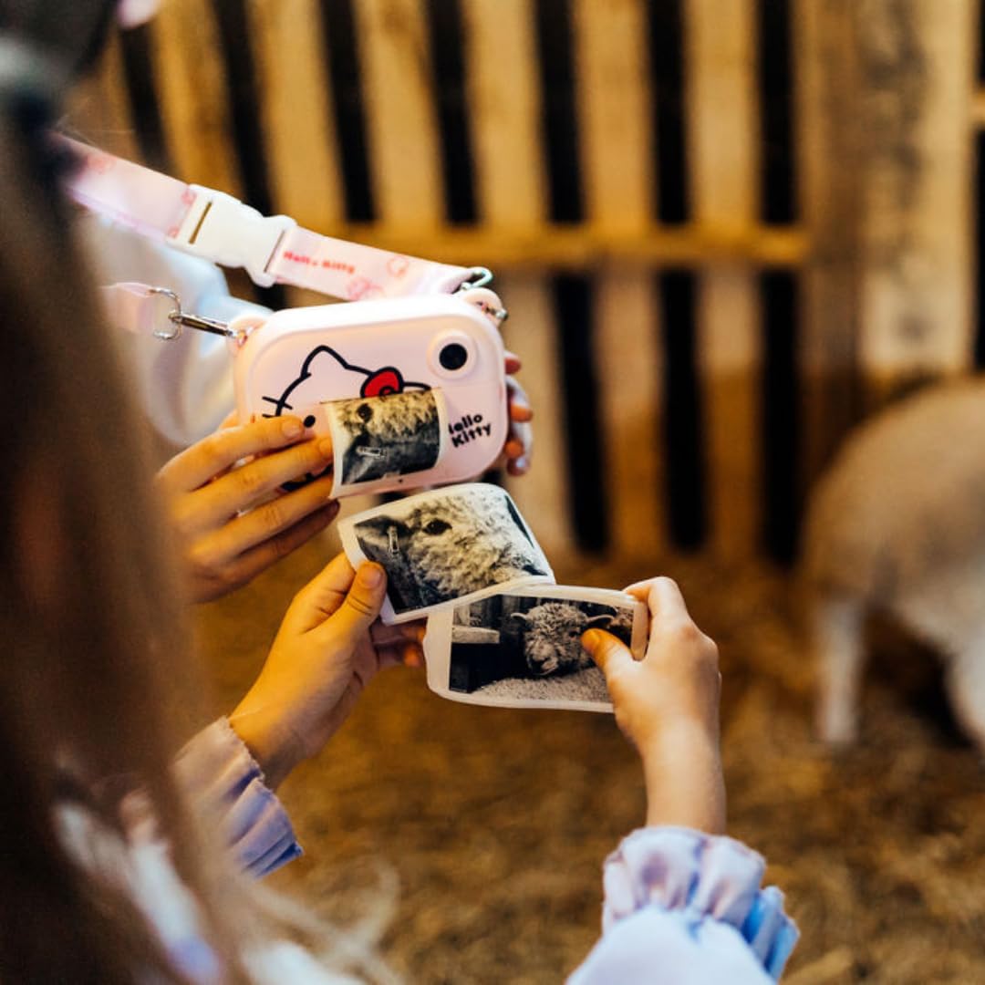 Hello Kitty Instant Print Digital Camera for Kids - 32GB Memory Card, Selfie Camera & Video Recorder by Kidamento | Perfect for Birthday Gifts, Travel Souvenirs & Scavenger Hunt Activities