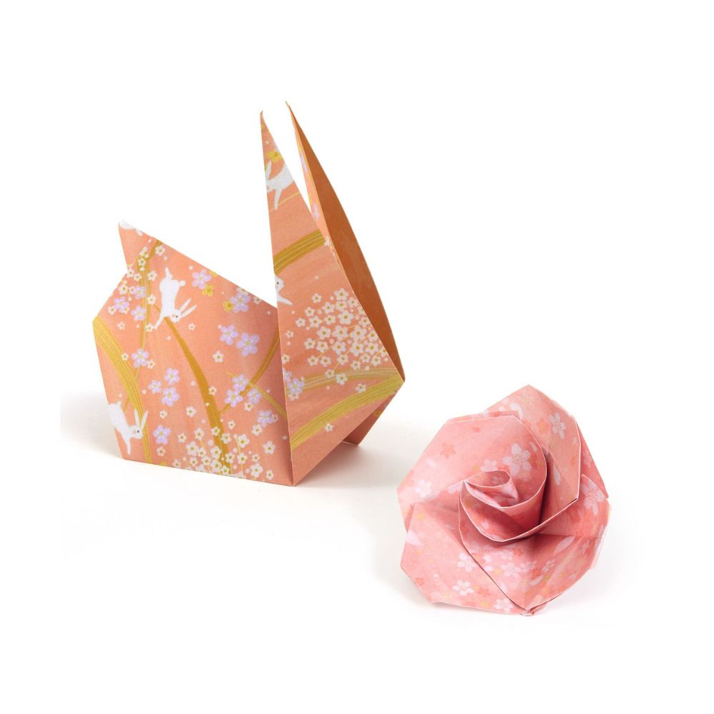 Djeco Haru Origami Papers - Premium Japanese Origami Paper for Kids & Adults - Perfect for DIY Crafts, School Projects, and Creative Gift Wrapping