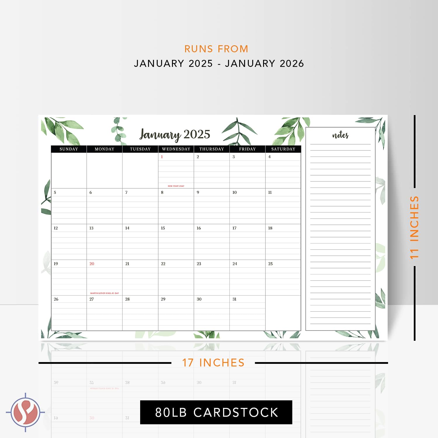 2025 Desk & Wall Calendar Planner - 17