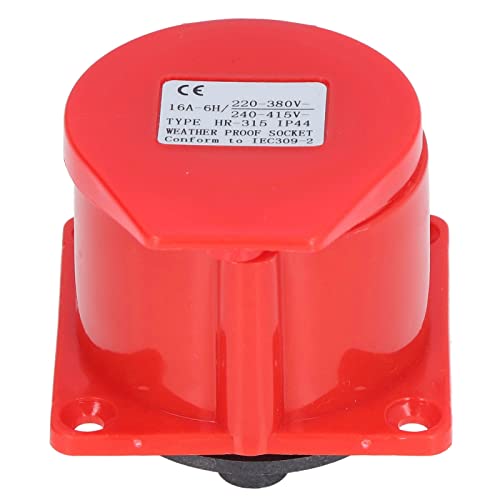 Industrial Power Outlet Socket HR-315 - Easy to Install PC Shell Electrical Outlet for Equipment & Machinery | Workshop, Factory & Home Electrical Use