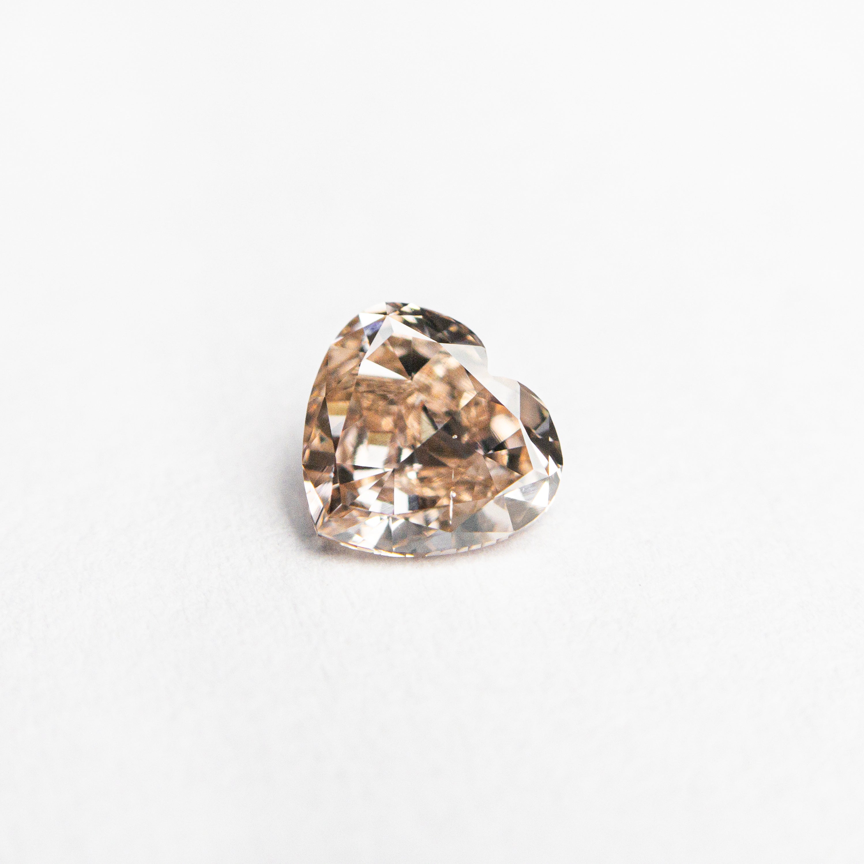0.44ct GIA Certified VS2 Fancy Deep Brown Pink Heart Cut Diamond - 4.83x5.16x2.60mm | Engagement Ring, Anniversary Gift, Jewelry Making