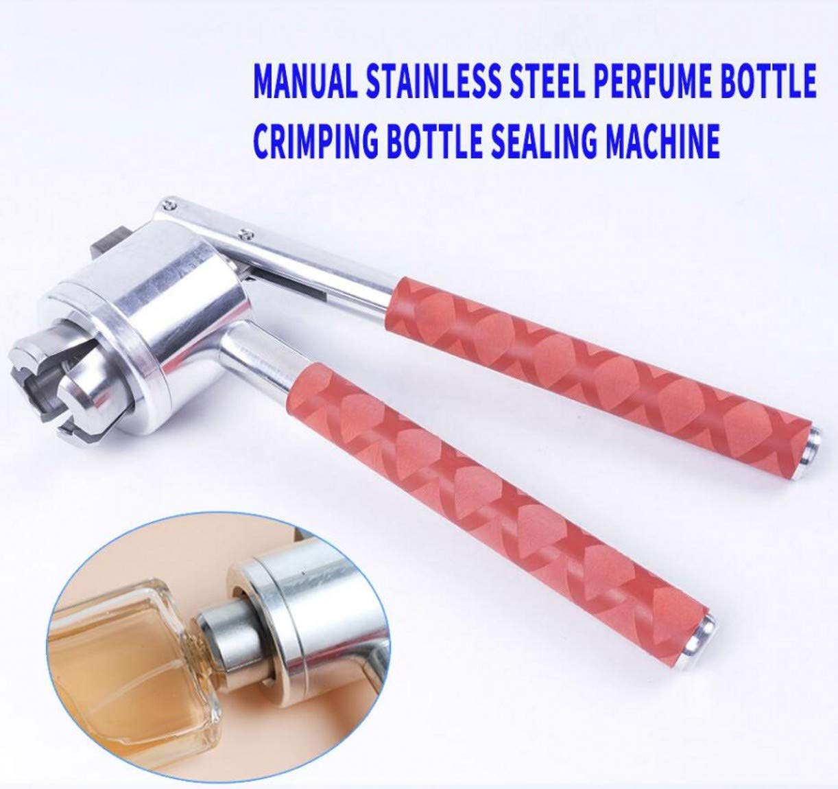 Manual Vial Crimper for 13mm 15mm 18mm 20mm Bottles - Handheld Sealing Machine for Perfume Vials, Essential Oil Bottles & Laboratory Use - Cap Capper Tool for Secure Crimping & Capping