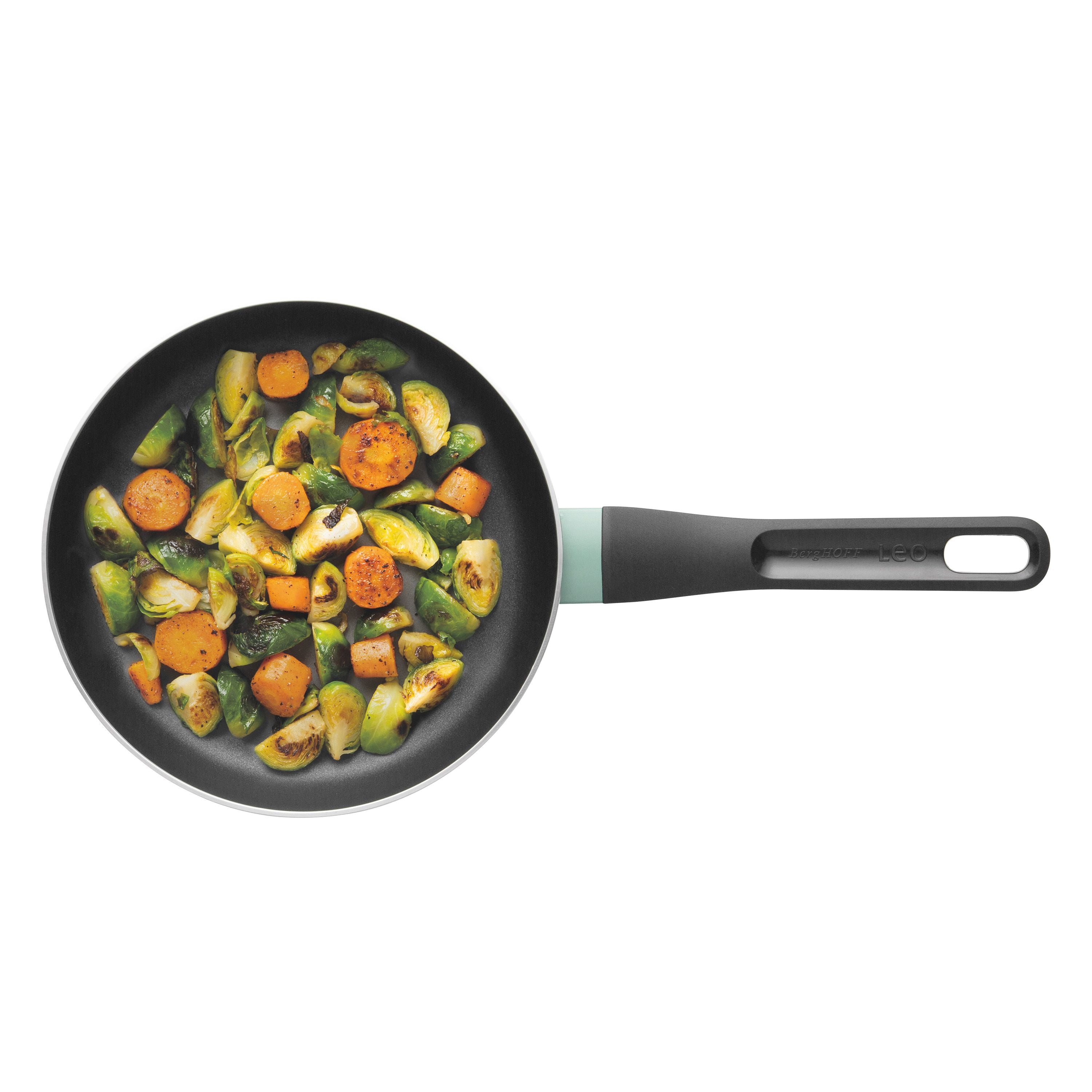 BergHOFF Sage Non-Stick Aluminum Frying Pan 8 Inch - Professional Cookware for Healthy Cooking - Perfect for Omelets, Pancakes & Sauteing at Home