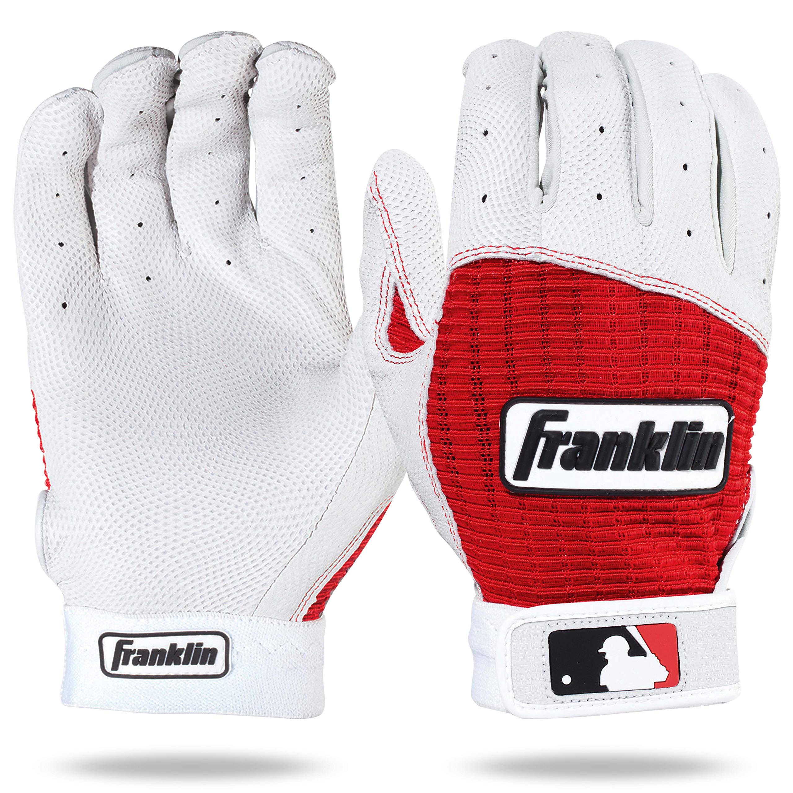**Franklin Sports MLB Baseball Batting Gloves - Pro Classic Batting Gloves for Baseball & Softball - Adult & Youth Batting Glove Pairs - Perfect for Training, Games & Practice**