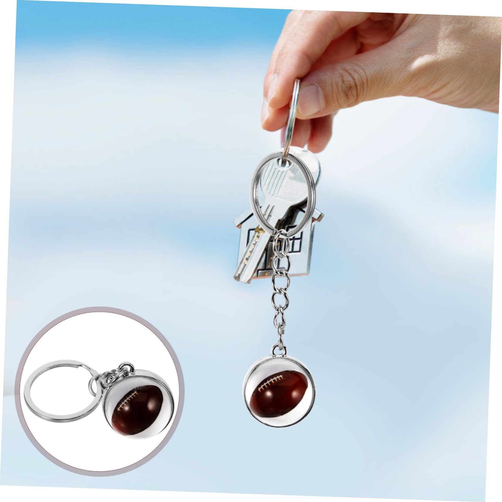 BCOATH Sports Theme Keychain - Olive Green Keyring Pendant for Athletes, Sports Events & Competition Prizes - Perfect for Gifts, Team Rewards & Fan Accessories