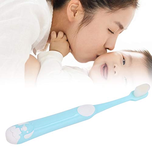 Extra Soft Kids Toothbrush for Sensitive Teeth & Tongue - Gentle Silicone Baby Toothbrush for Children's Oral Care - Manual Toothbrush for Daily Dental Hygiene (Blue) - Perfect for Toddlers Learning to Brush
