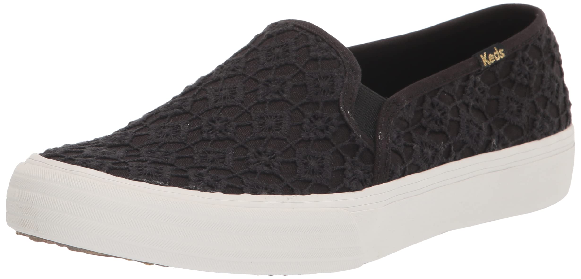 Keds Double Decker Crochet Sneakers - Women's Comfortable Casual Shoes for Walking, Work & Everyday Wear | Perfect for Spring, Summer & Outdoor Activities