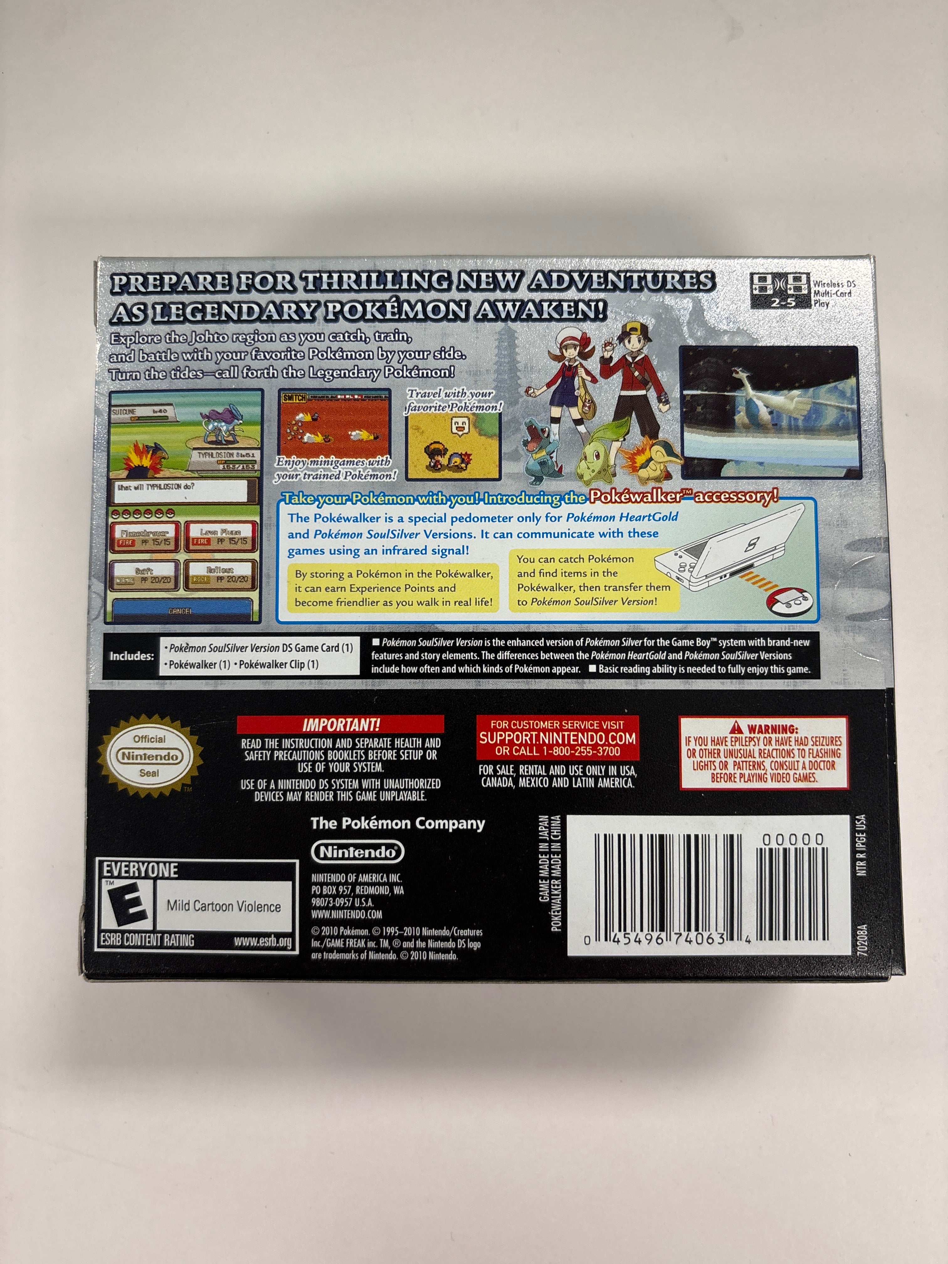Pokemon SoulSilver Version for Nintendo DS - PokeWalker, Box, Case & Manuals Included (No Game) | Perfect for Collectors & Retro Gaming Enthusiasts