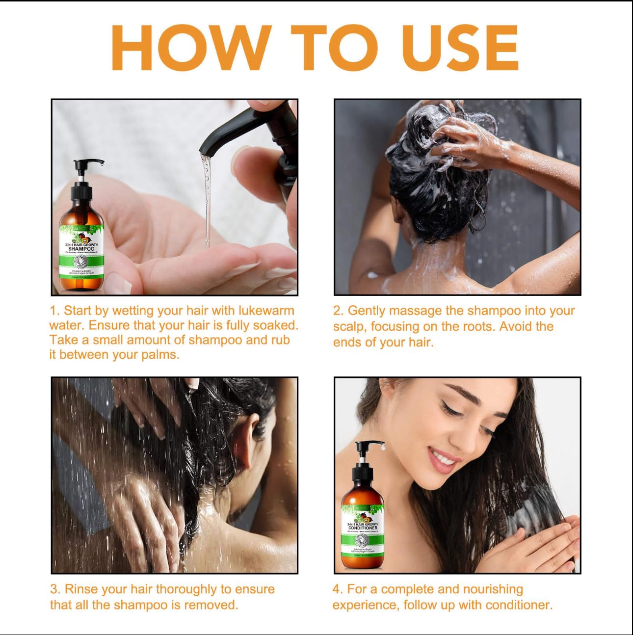 **Jamaican Black Castor Oil + Rosemary Oil + Batana Oil Hair Growth Set - Shampoo & Conditioner for Thicker, Healthier Hair - Natural & Organic Hair Care for Women & Men - Perfect for Dry, Damaged Hair & Scalp Care**    *(Use Case: Promotes hair growth, reduces breakage, and deeply nourishes dry or damaged hair. Ideal for daily use to strengthen and revitalize hair follicles.)*
