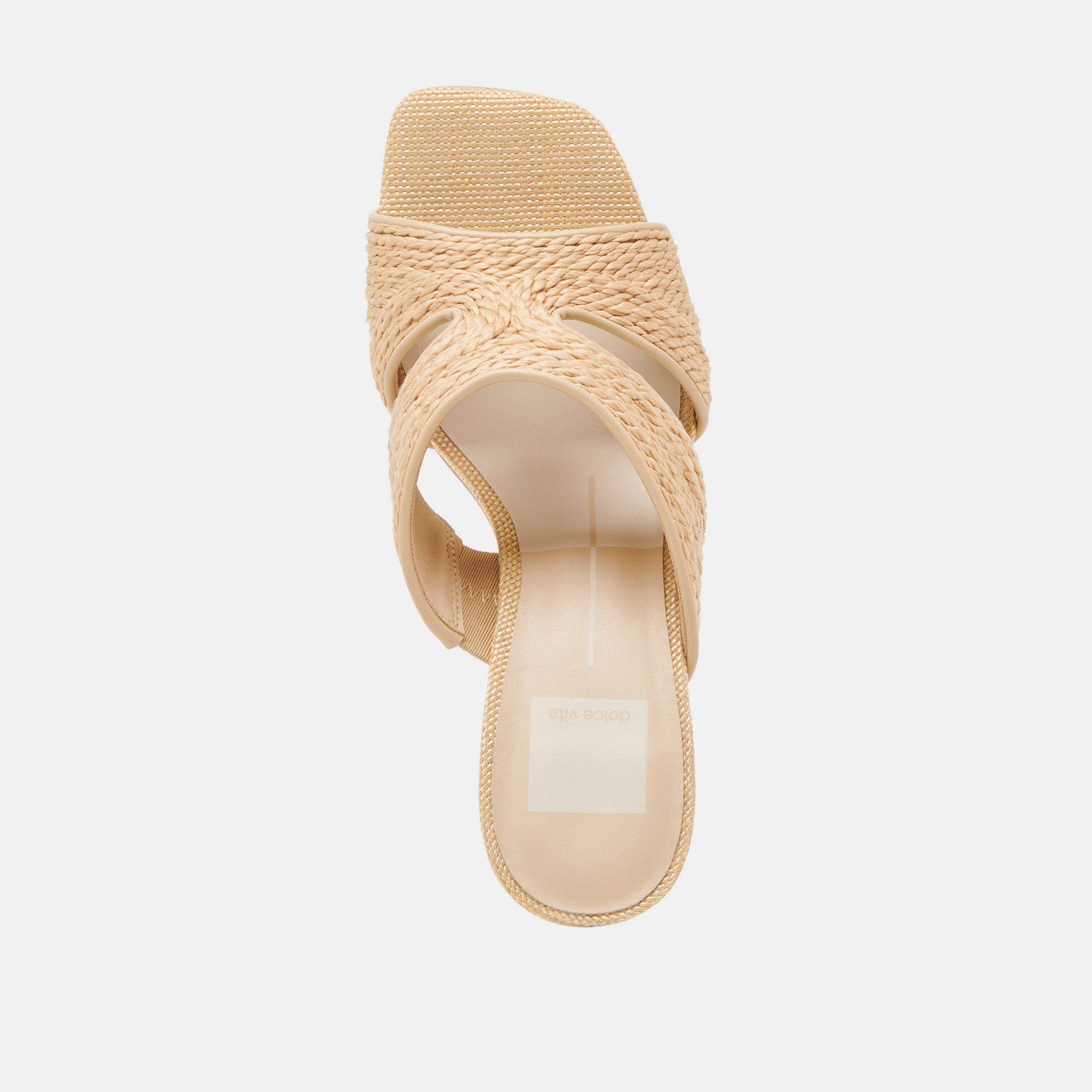 GITEL Women's Wide Heels Sandals - Lightweight Natural Raffia Material for Summer Beach Walking, Casual Outfits & Vacation Comfort