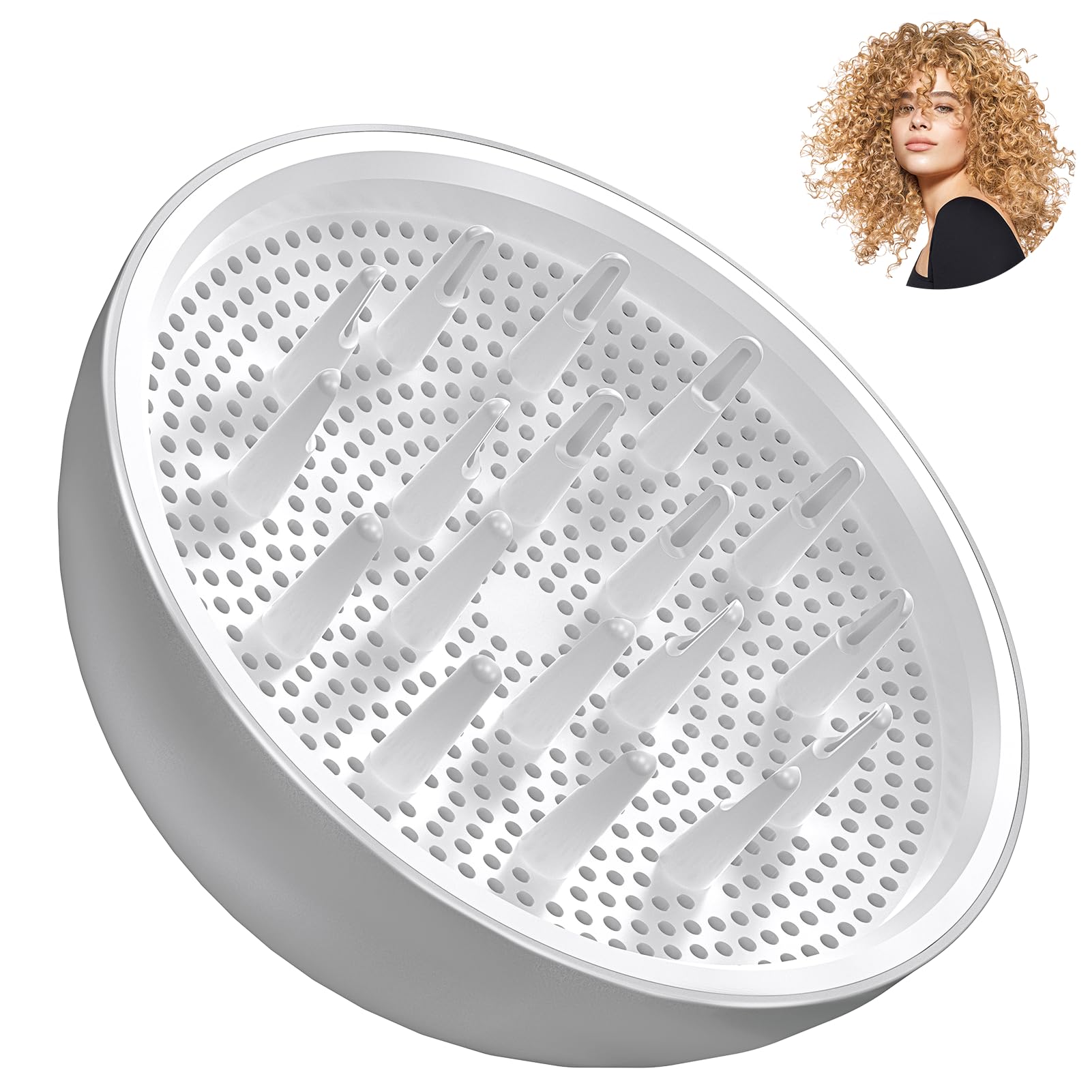 LAMPICK Hair Diffuser Attachment for Hair Dryer - Volumizing Diffuser for Curly & Wavy Hair - Perfect for Salon Styling & Home Hair Care