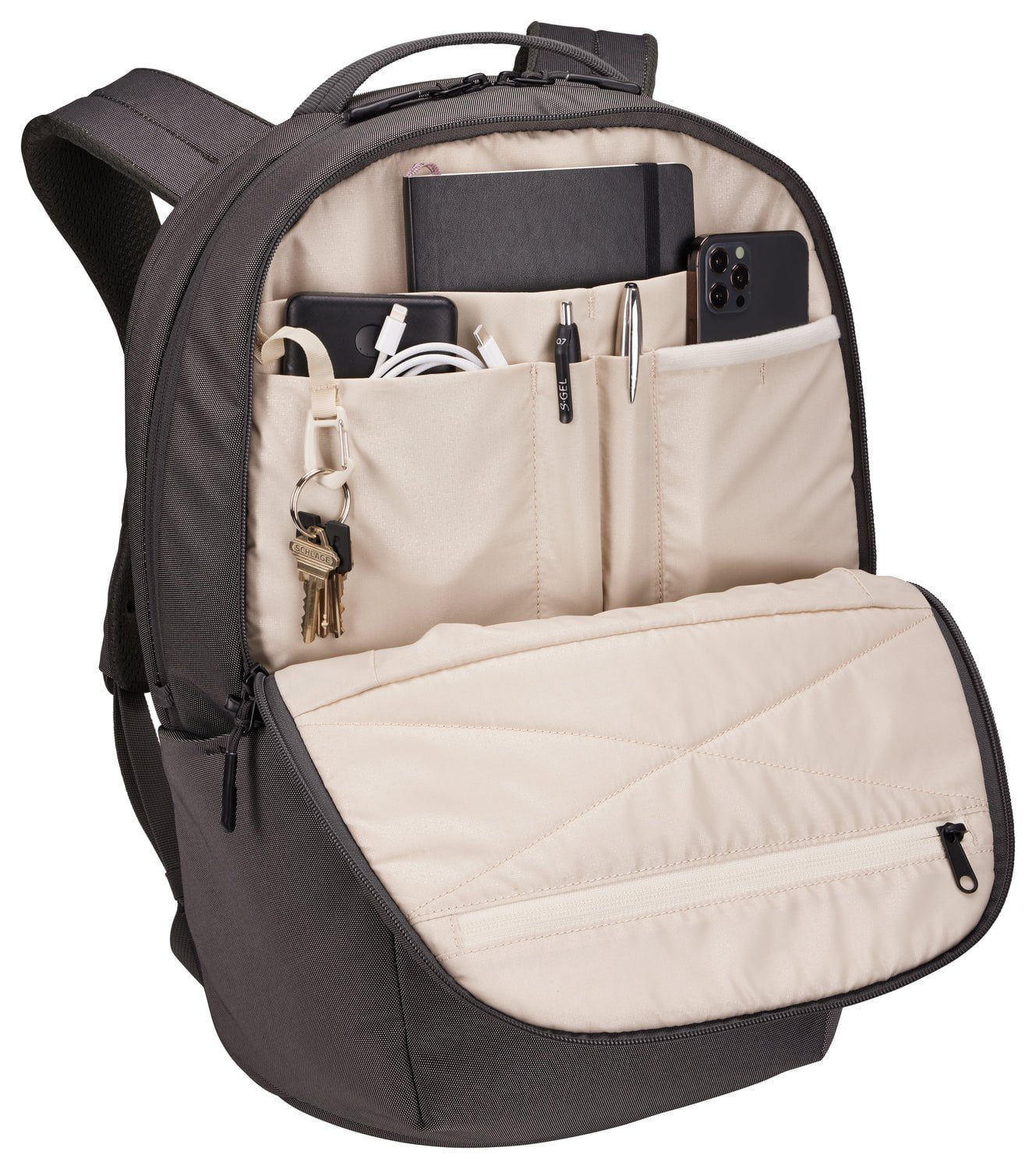 Thule Subterra 2 27L Laptop Backpack - Durable Travel & Work Backpack for Men & Women, Water-Resistant Vetiver Gray - Perfect for Commuting, Business Trips & College Use