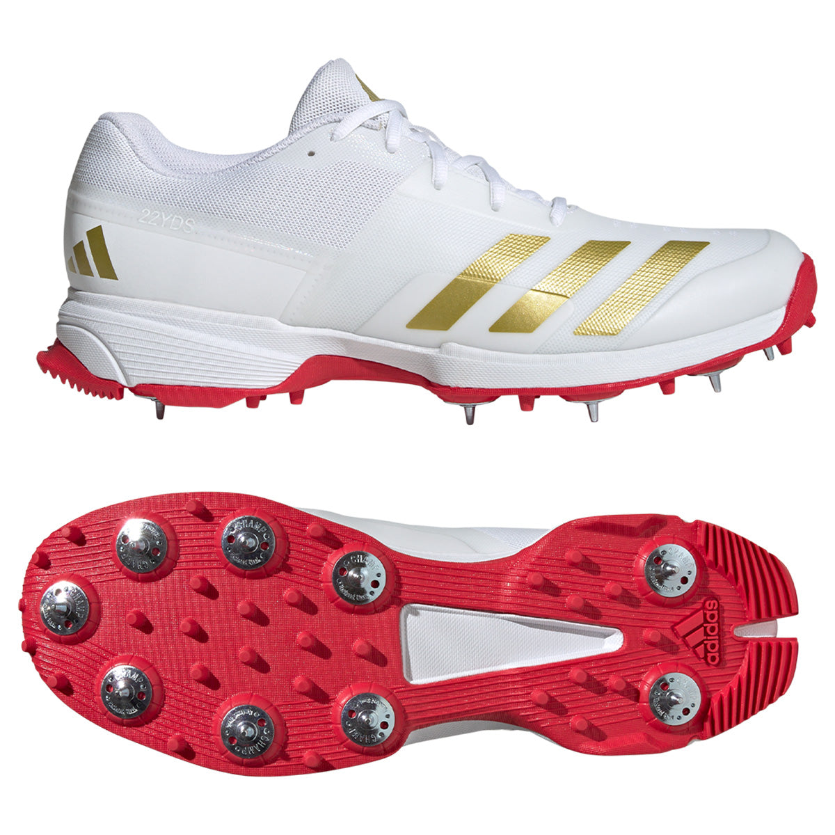 Adidas 22YDS Cricket Shoes for Men - Lightweight Performance Cricket Footwear 2025 - Perfect for Professional Matches & Training Sessions