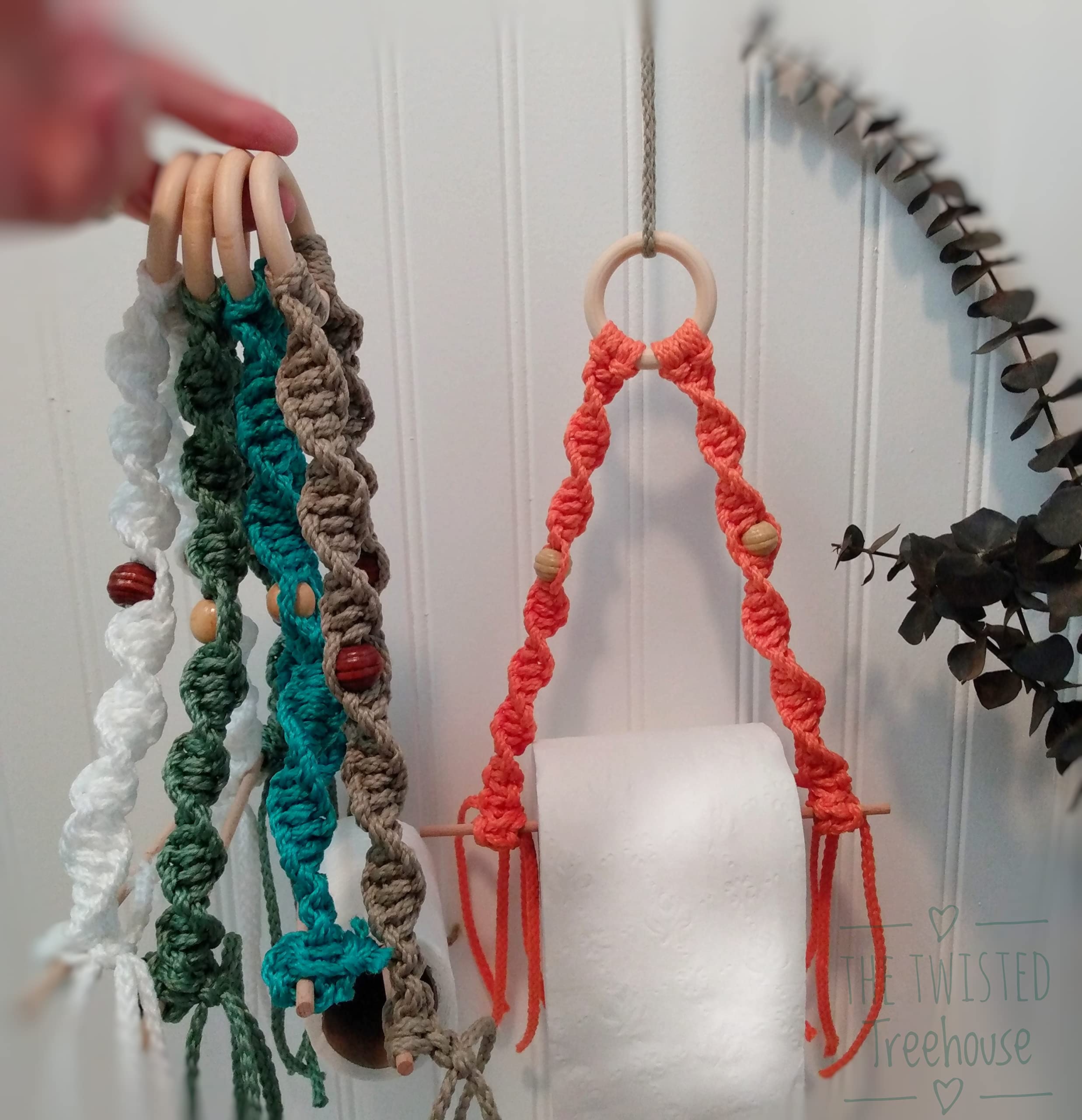 Handmade Macrame Toilet Paper Holder - Boho Chic Bathroom Hanger for Toilet Rolls & Towels - Wall-Mounted Cotton Rope Dispenser (Sunshine Yellow) | Perfect for Boho, Farmhouse & Vintage Style Bathroom Decor