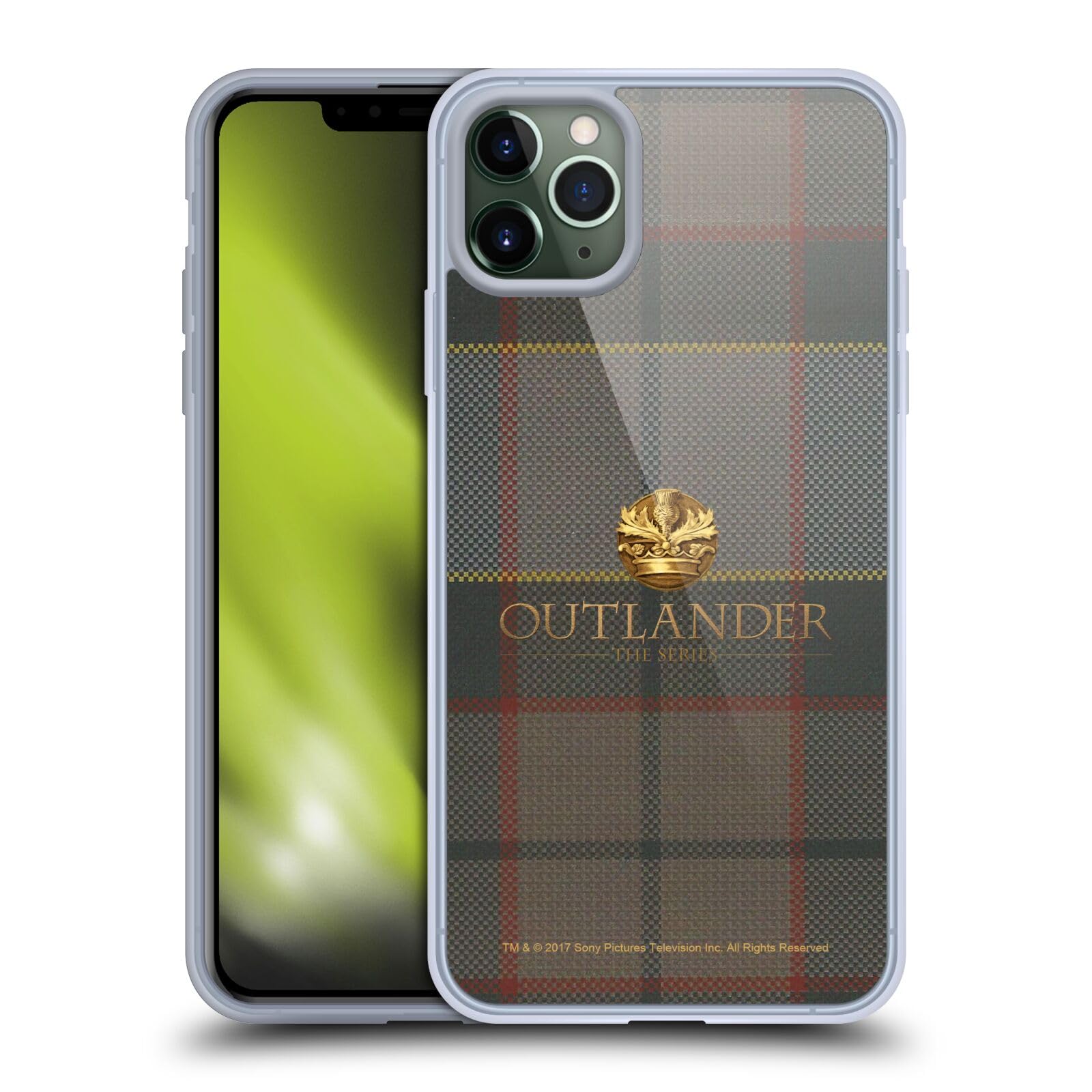 Officially Licensed Outlander Fraser Tartans Soft Gel Case for Apple iPhone 11 Pro Max - Durable Protection & Stylish Design - Perfect for Fans, Everyday Use & Gift Giving