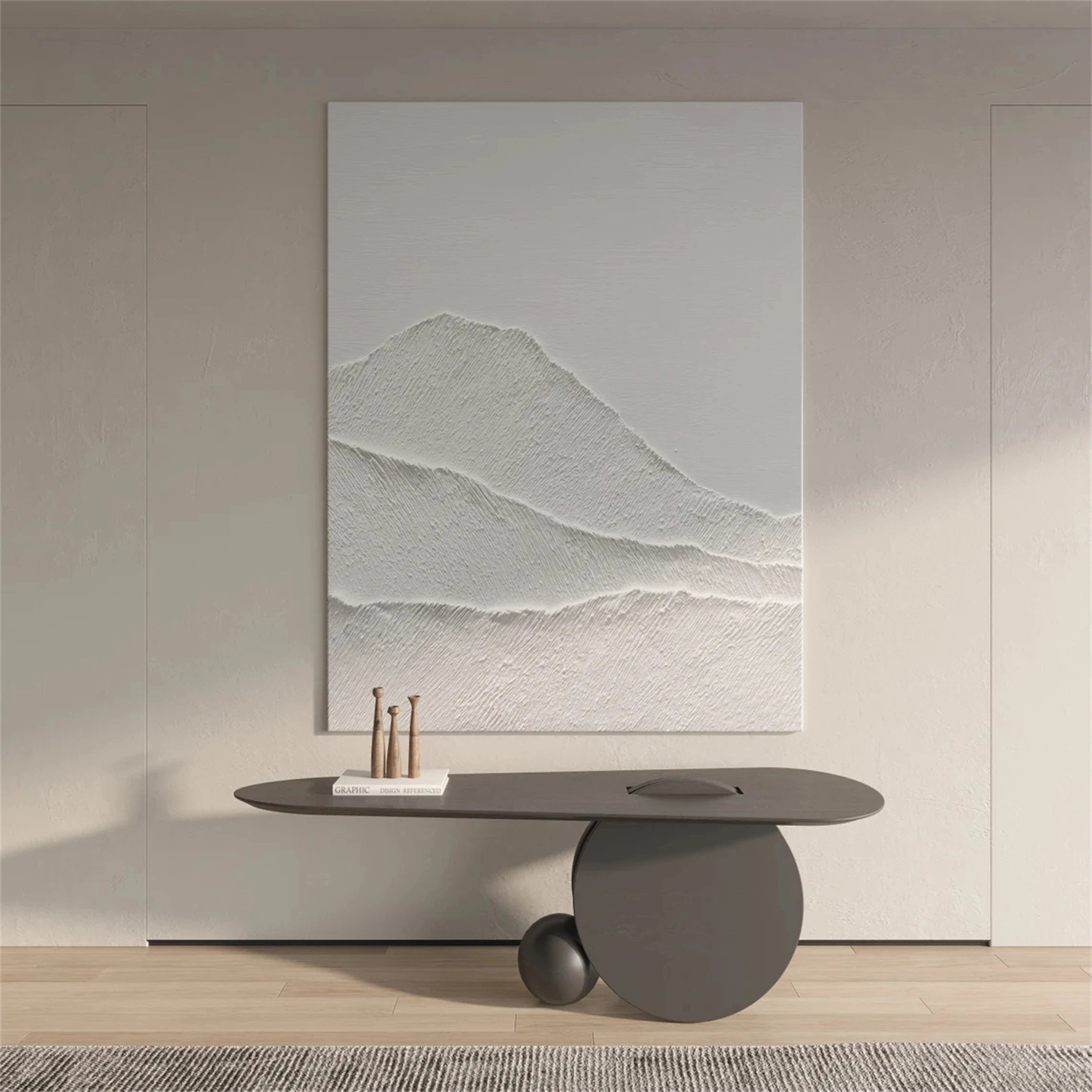 White Minimalist Textured Painting Canvas - Modern Abstract Wall Art for Living Room, Bedroom & Office Decor | Premium Quality #MM160