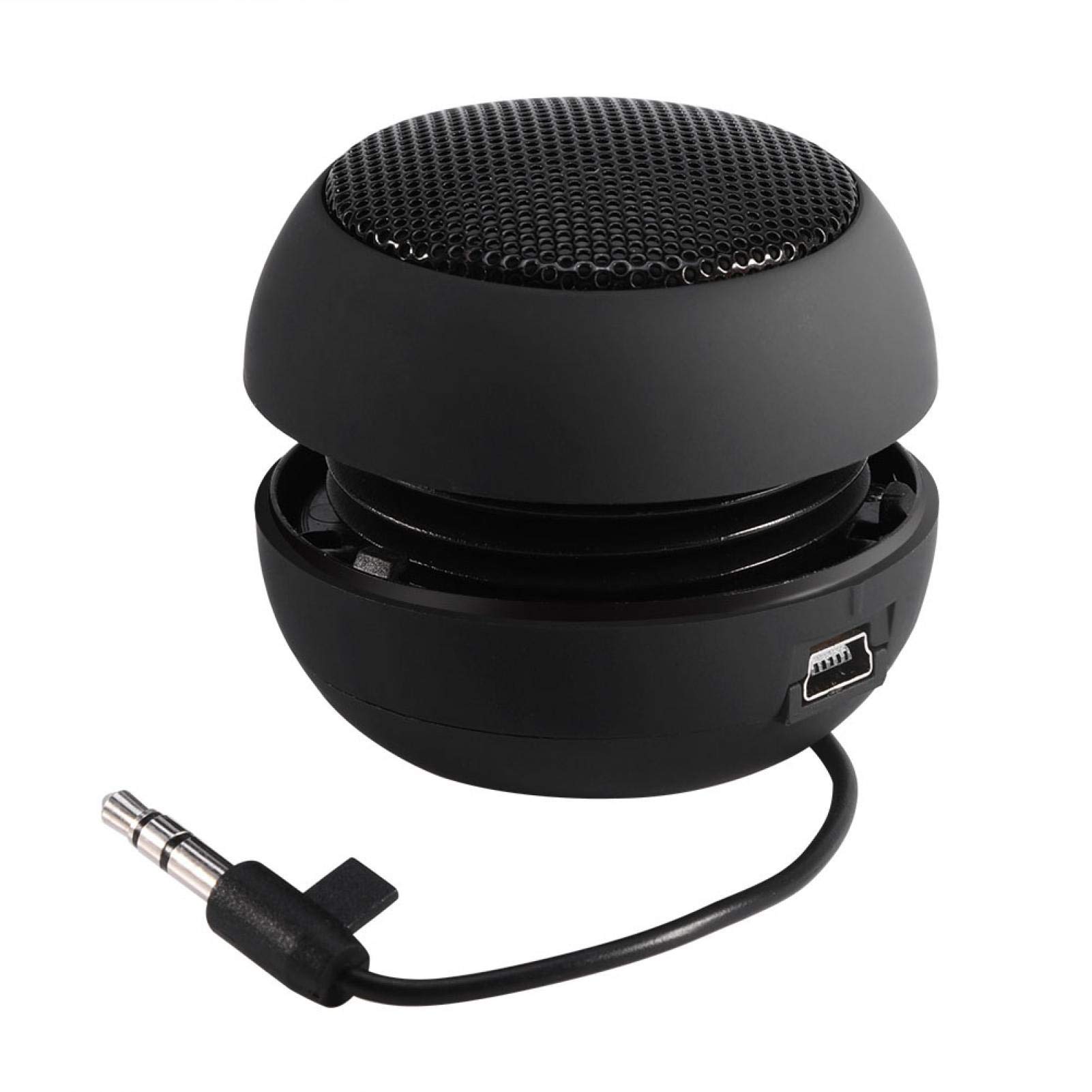 Portable Mini Bluetooth Speaker with 3.5mm AUX & USB - Wireless Rechargeable Speaker for iPhone, Android, MP3, MP4, Laptop, PC - Perfect for Travel, Camping, Beach & Outdoor Activities (Black)