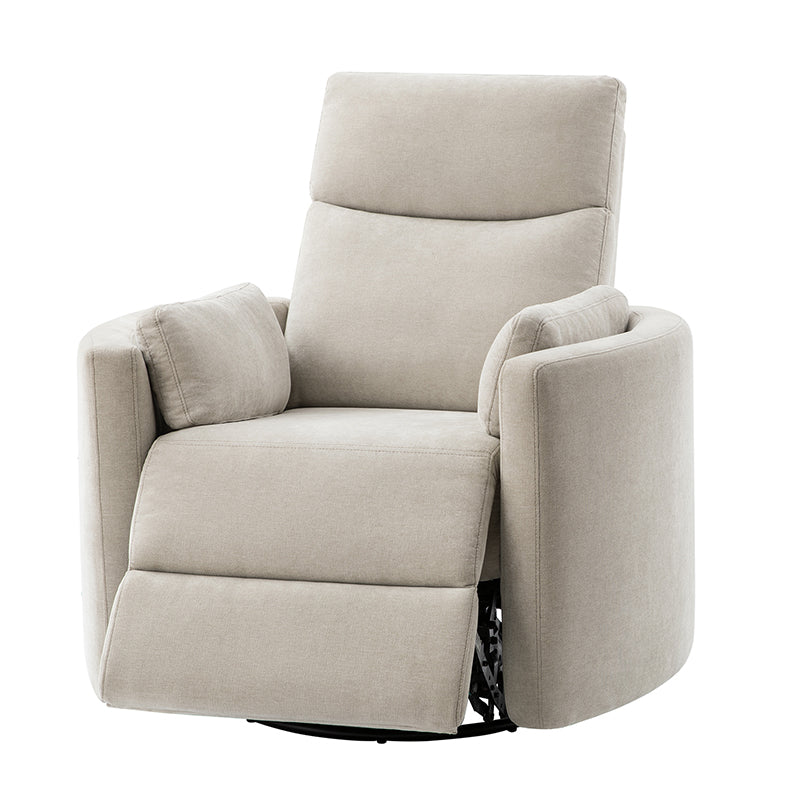 Monica Swivel Rocker Power Recliner Chair with Adjustable Headrest & Lumbar Support - Optional Removable Pillows - Perfect for Living Room, Home Theater & Relaxation