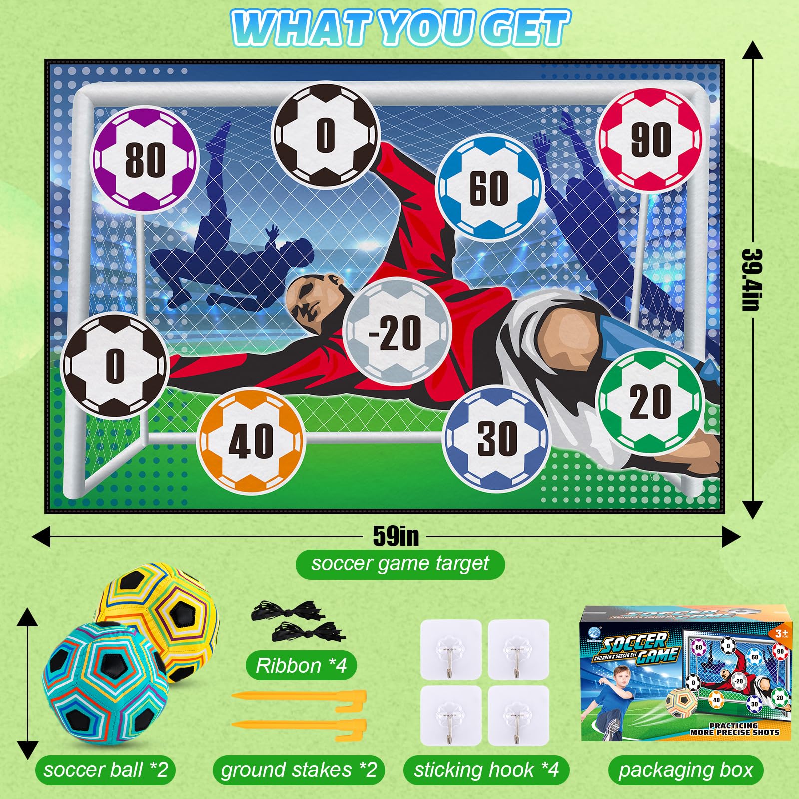 Best Soccer Games & Toys for Boys - Indoor Soccer Ball Game Set for Kids - Perfect Soccer Gifts for Birthday & Christmas - Fun Sports Activity for Home & Backyard Play