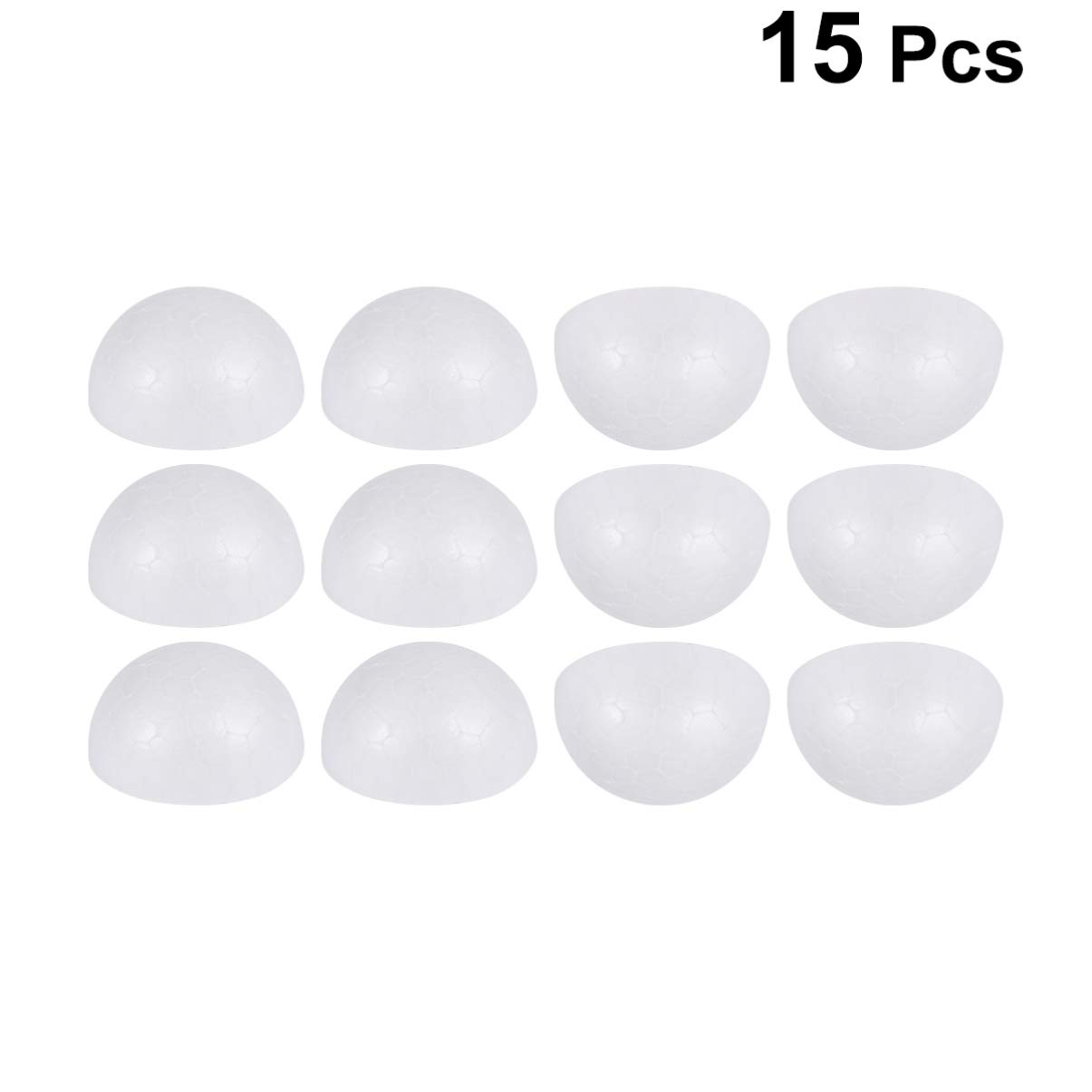 15 Pcs 9CM White Half Foam Flower Arrangement Accessories for Kids DIY Crafts - Christmas Ornament Painting, Easter Egg Decorating & Party Decor Supplies - Perfect for Classroom Projects, Holiday Gifts & Home Decorations