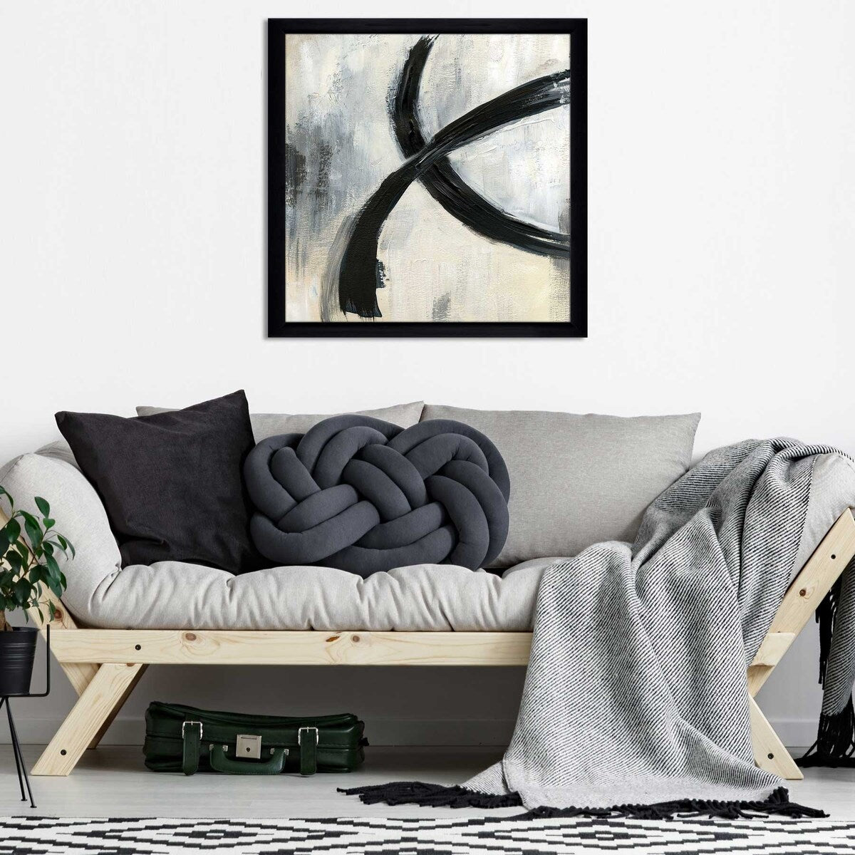 Abstract Square Rings Print on Acrylic - Modern Wall Art for Living Room, Bedroom & Office Decor