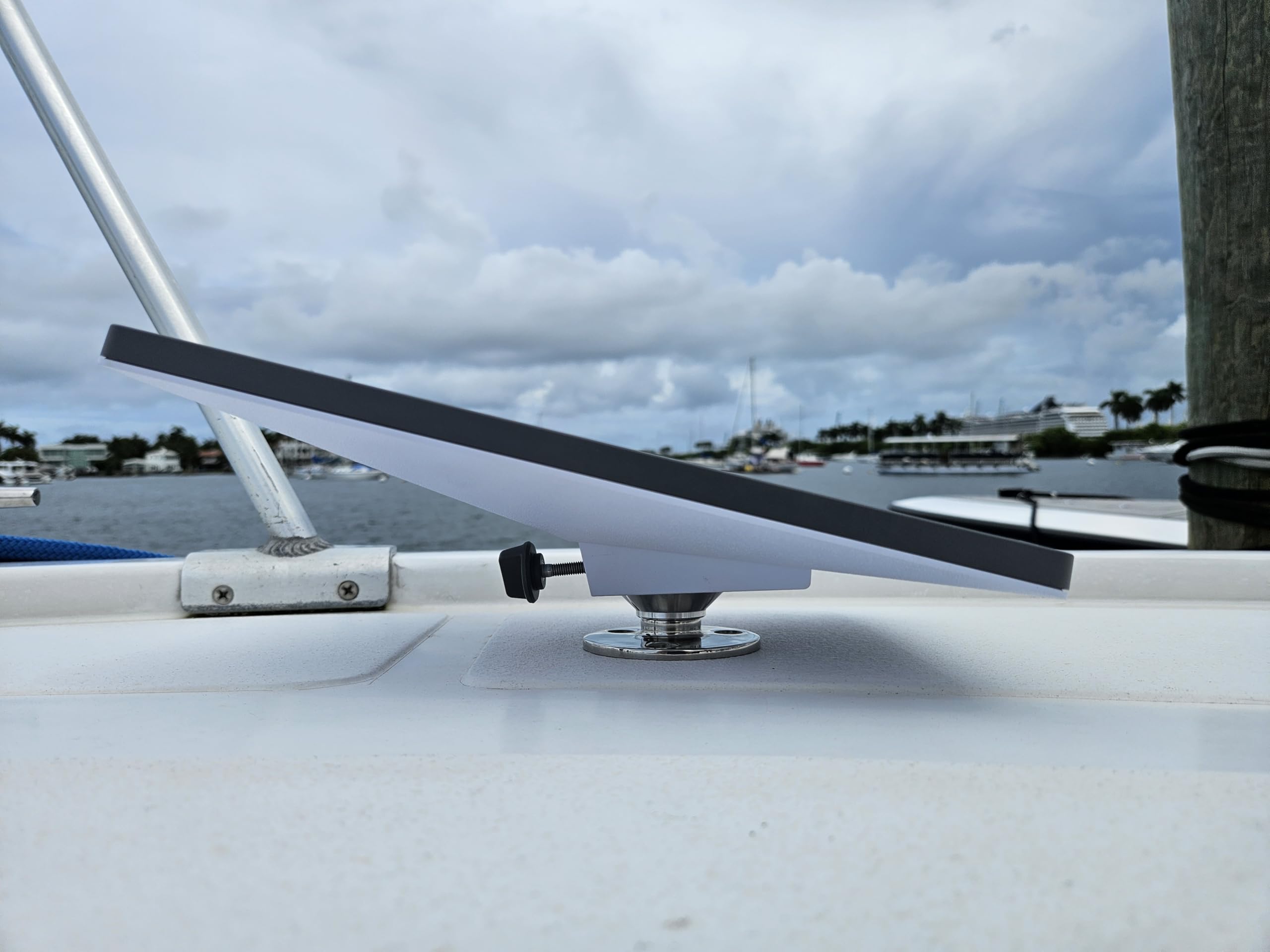 Starlink Mini Antenna Marine-Grade Fixed Mount - Heavy Duty Flat Dish Base for Boats, Yachts, Sailboats & Trawlers (LM-SMINI-FX) | Weatherproof Satellite Internet Solution for Offshore Cruising & Marine Adventures
