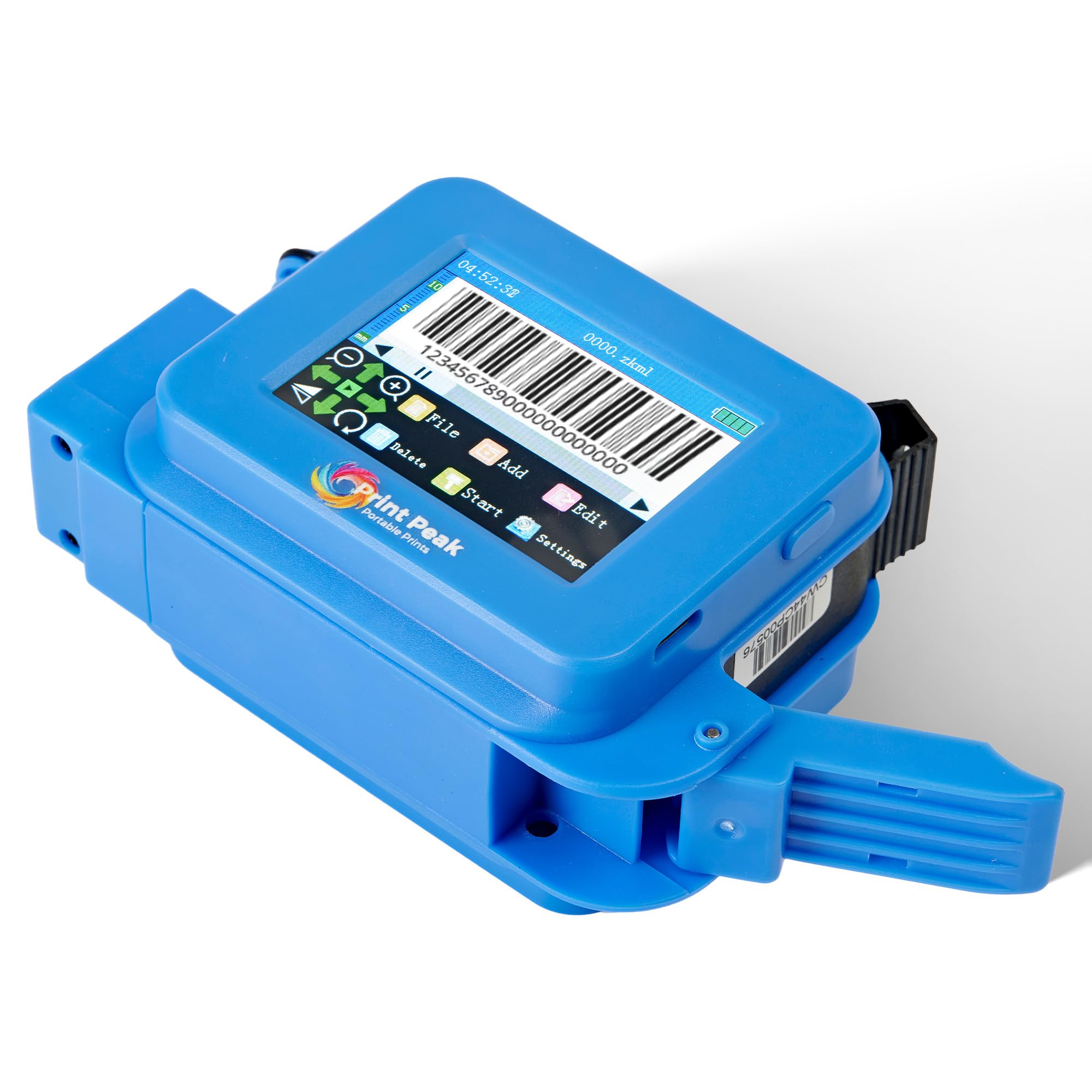 PrintPeak Mini Handheld Printer - Portable Inkjet Printer for All Surfaces (Ink Cartridge Sold Separately) | 600 dpi High Resolution | Print Barcodes, Logs, Text & Images | 12.7mm Print Height | Ideal for Labeling, Shipping, Inventory & Office Use