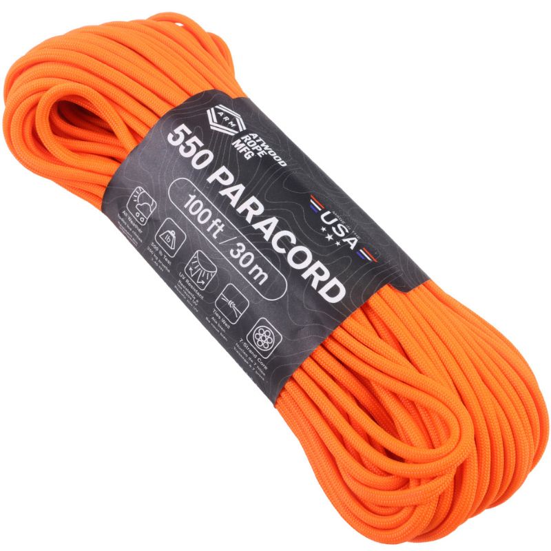 550 Paracord 100 Feet - Heavy Duty Nylon Rope for Survival, Camping, Hiking & DIY Projects | Outdoor Gear & Emergency Supplies