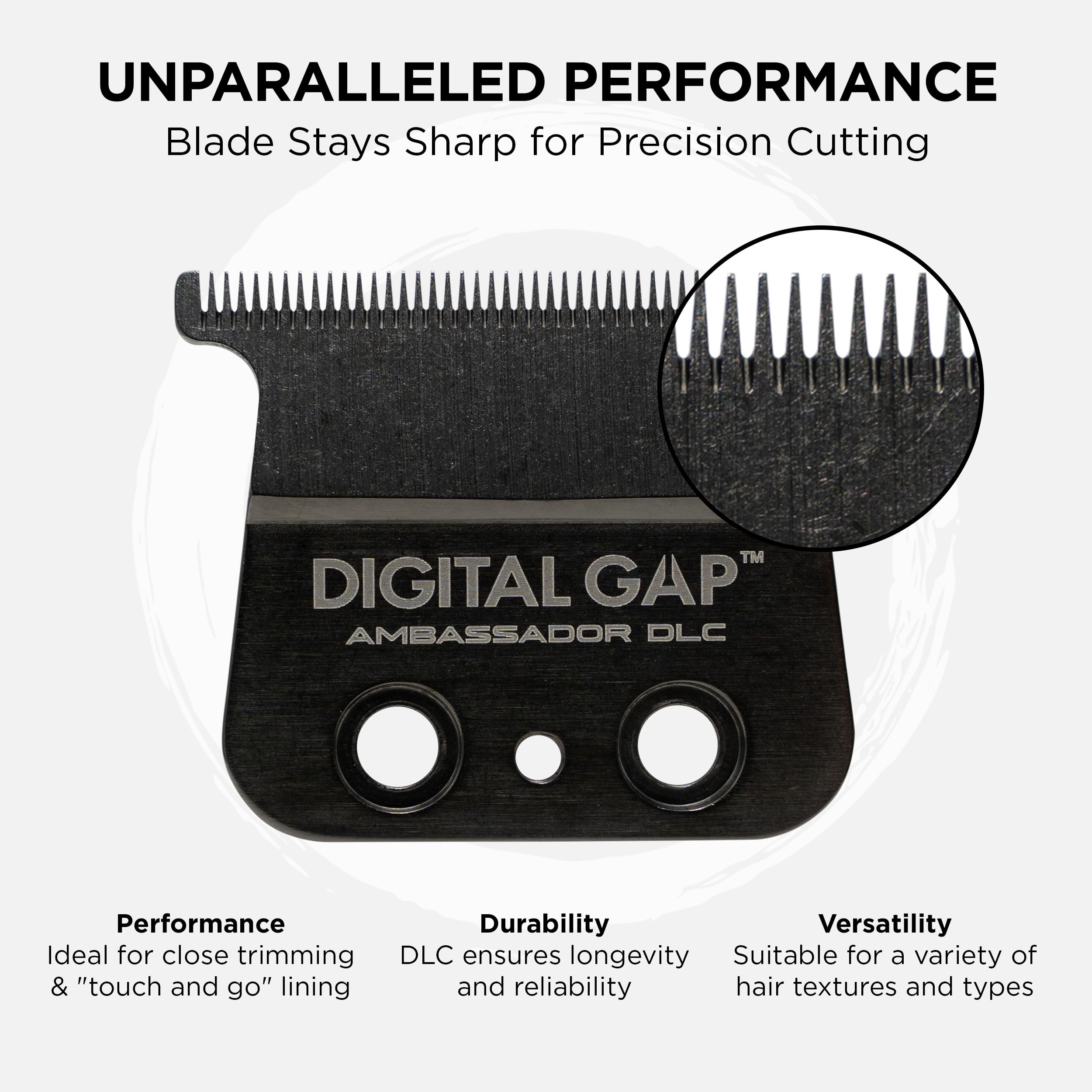 COCCO Digital Gap Ambassador DLC Trimmer Blade - ADGT-DLC Replacement Blade for Hyper Veloce Pro & Veloce Pro Trimmers - Professional Hair Clipper Accessory for Barbers & Home Grooming
