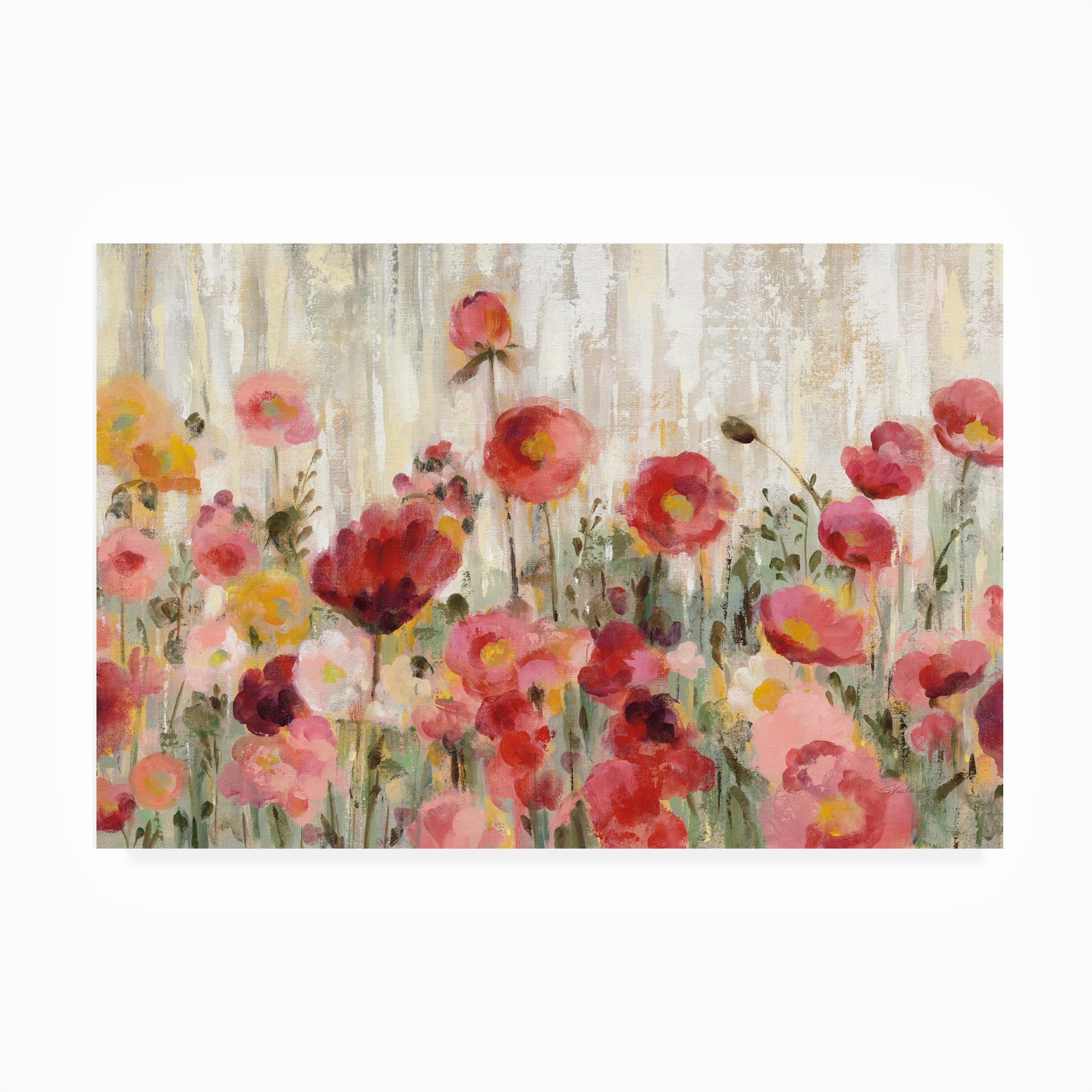 Silvia Vassileva 'Sprinkled Flowers Crop' Waterproof Outdoor Wall Art - Perfect for Patio, Garden, and Balcony Decor