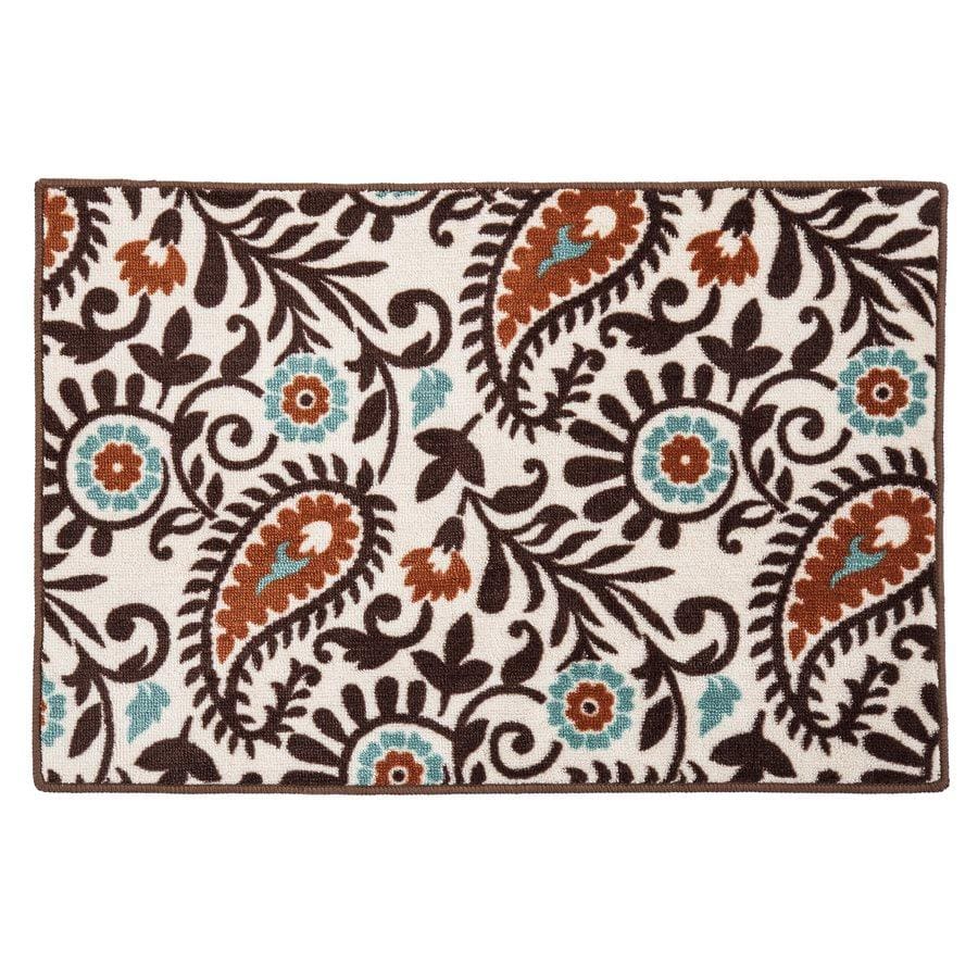 Rebecca Paisley Area Rug - Vintage Floral Oriental Design Non-Slip Living Room Carpet for Bedroom, Dining Room & Home Decor