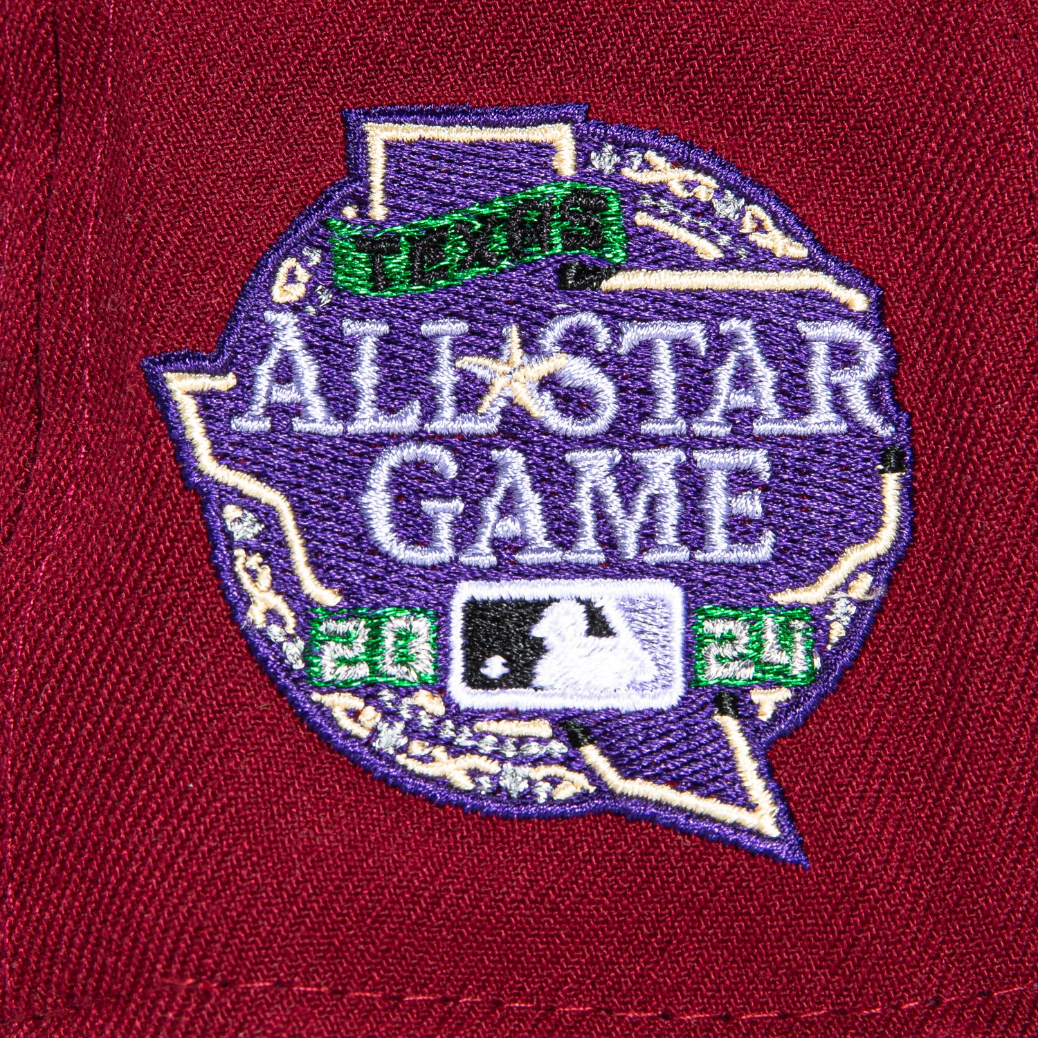 New Era 59Fifty Texas Rangers 2024 All Star Game Patch Snapback Hat - Cardinal & Lavender Color | Official MLB Baseball Cap for Men & Women | Perfect for Games, Collecting & Streetwear Fashion