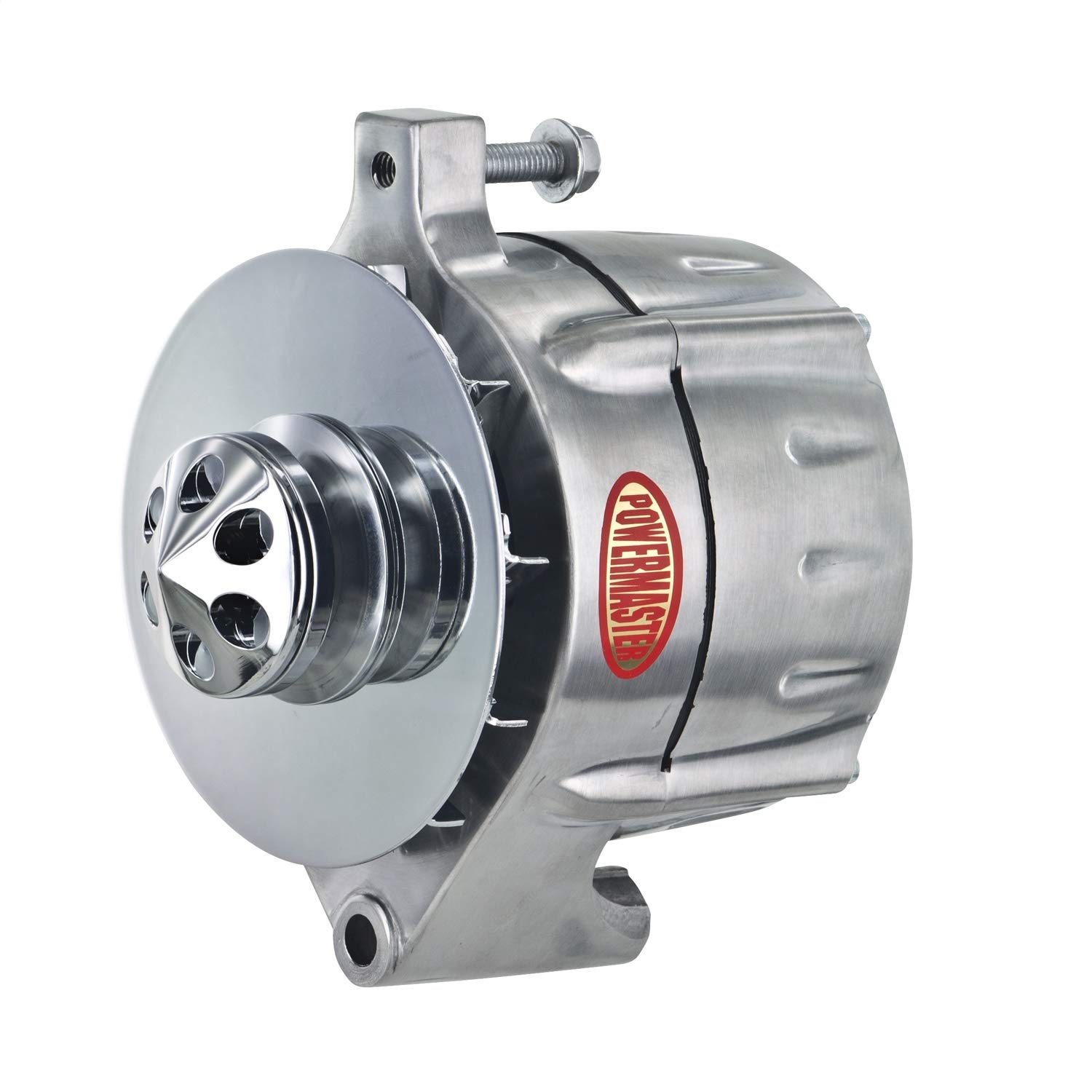 8-37101-360 100A High Performance Alternator - Satin Finish, 1V Pulley, Baffle & Cone, 1-Wire - Perfect for Car Upgrades & Engine Performance Enhancement - Ideal for Hot Rods, Muscle Cars & Custom Builds