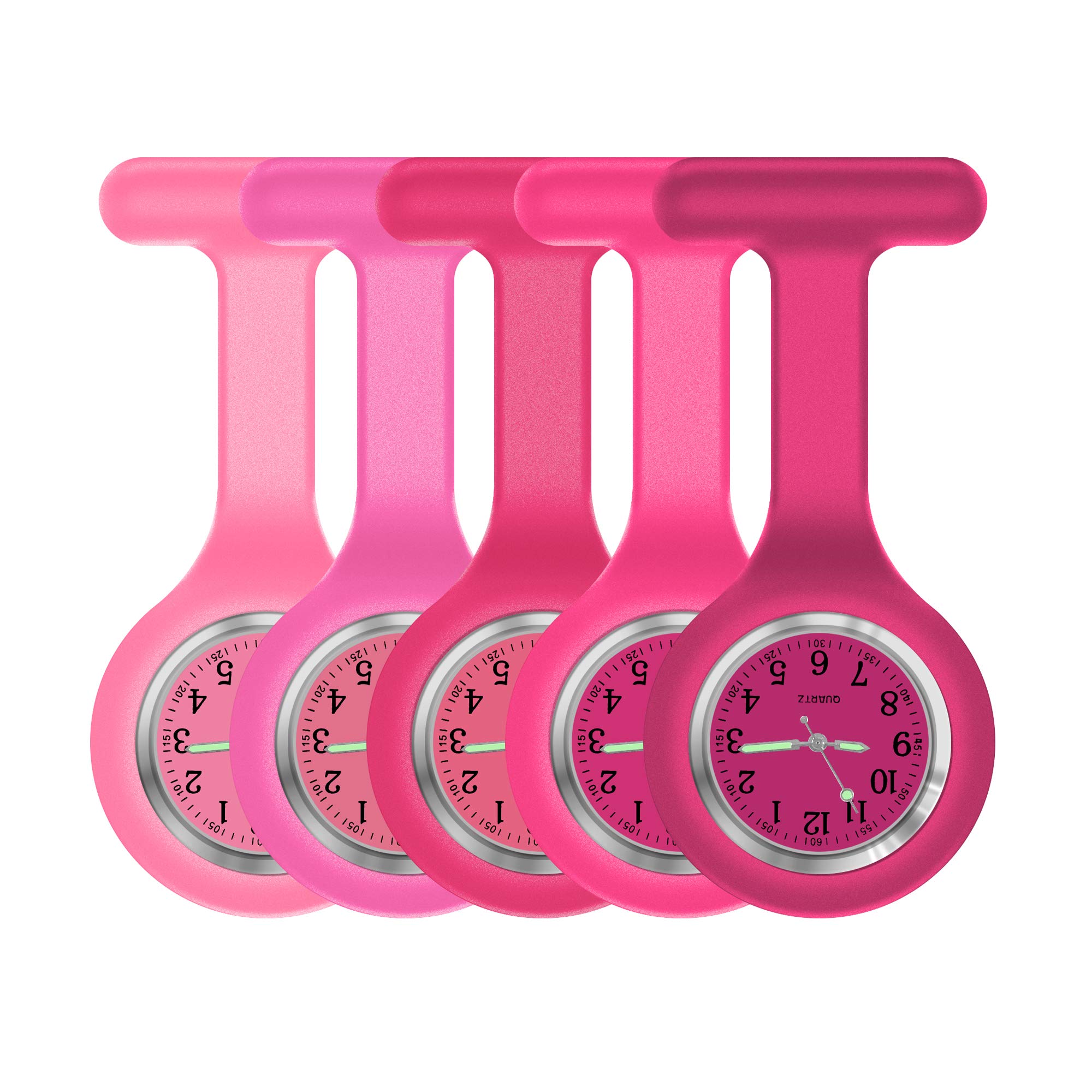 Anzorhal Nurse Watch with Second Hand - Clip On Nursing Watch for Medical Professionals - Waterproof & Easy to Read - Perfect Nurse Gift (Purple, Rose, Blue) - Ideal for Hospitals, Clinics & Healthcare Work