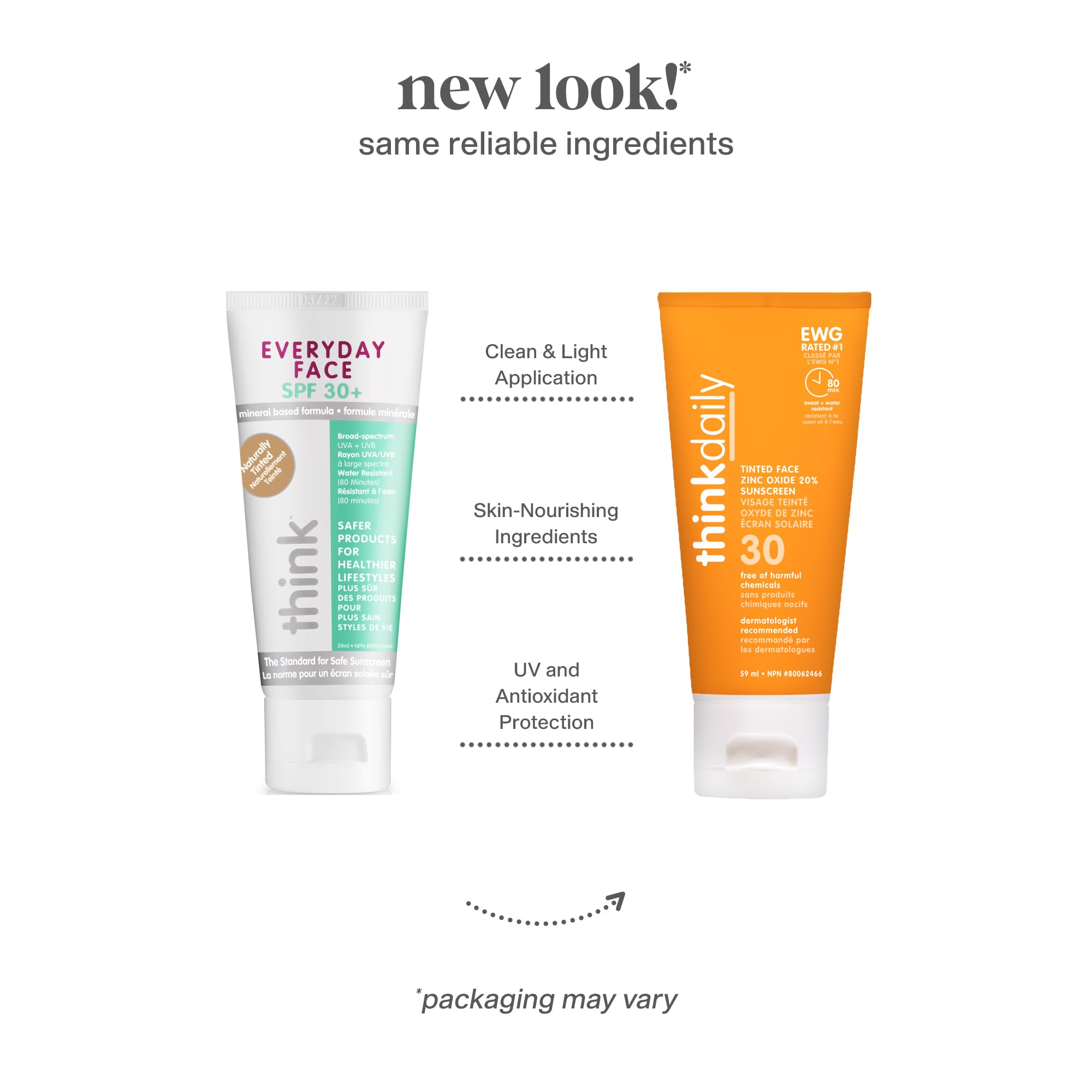 Thinkdaily Tinted Sunscreen for Face SPF 30 - 24.25% Zinc Oxide Mineral Sunscreen - 2 Oz Natural & Water Resistant - Reef Safe & Broad Spectrum UVA/UVB Protection for All Skin Tones - Perfect for Daily Wear, Beach & Outdoor Activities
