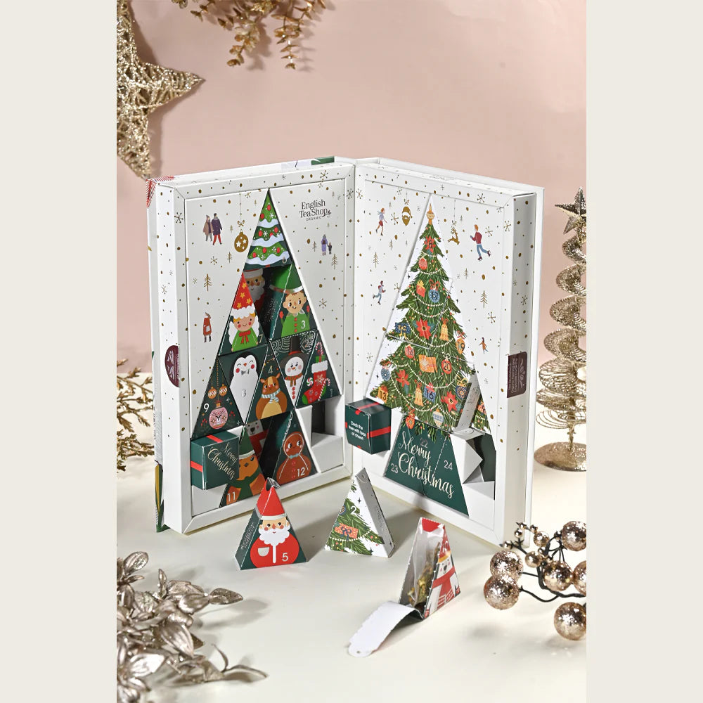 English Tea Shop Advent Calendar - 24 Days of Premium White Tea Bags | Perfect for Holiday Gifting & Christmas Countdown