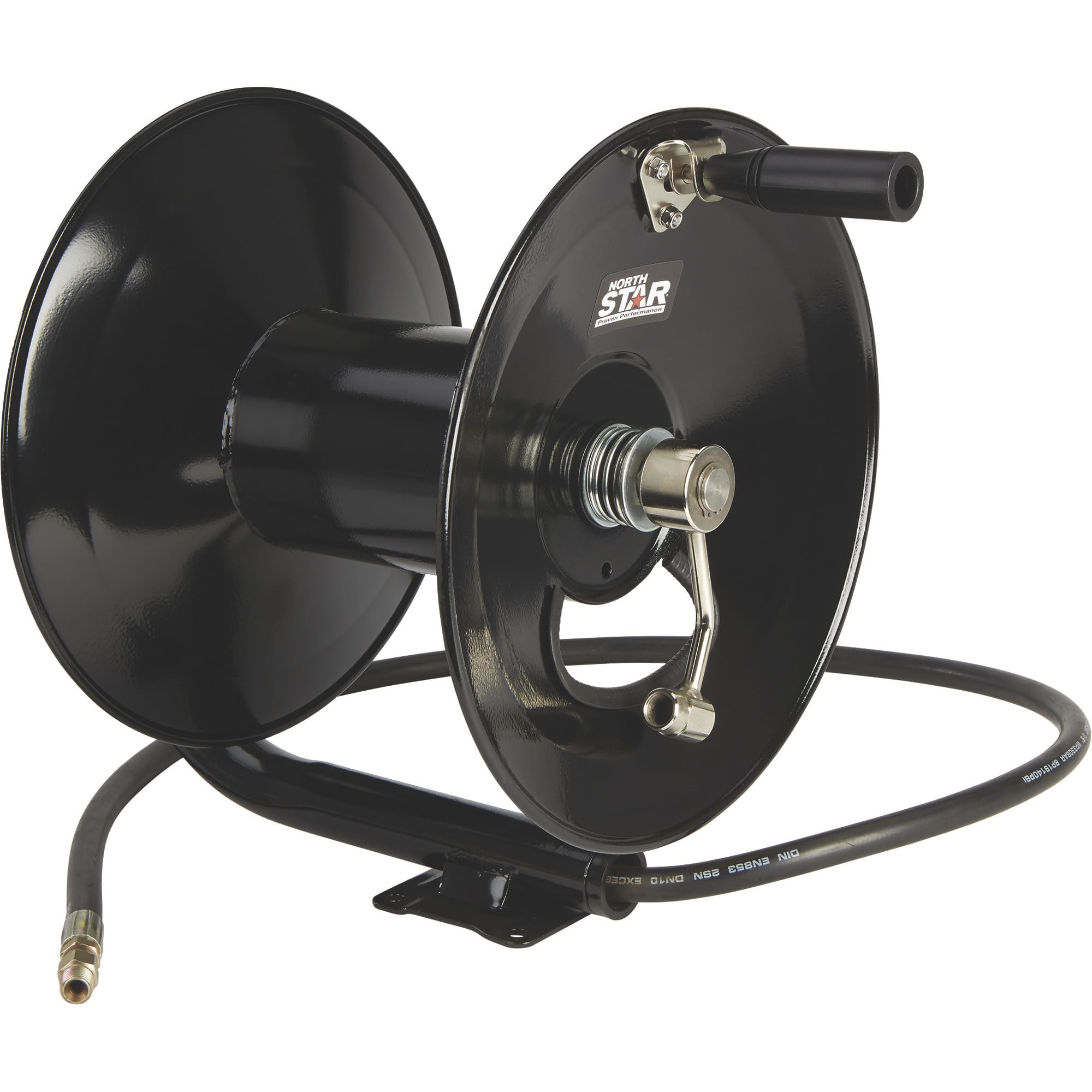 NorthStar High-Pressure Hose Reel - 5000 PSI, 150ft Capacity, Heavy Duty Commercial & Industrial Use for Car Wash, Pressure Washing, and Construction Sites