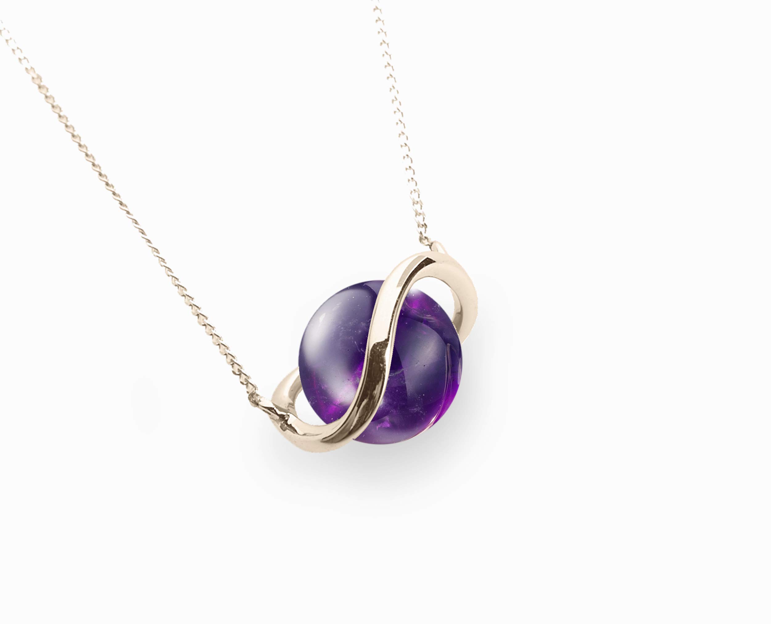 Handmade 14K Yellow Gold Amethyst Necklace - February Birthstone Pendant, Purple Gemstone Jewelry for Women | Perfect for Valentine's Day Gifts, Anniversary Presents & Everyday Elegance