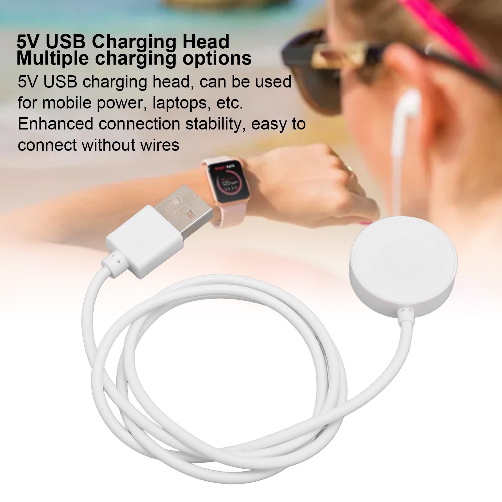 Smart Watch Charging Cable - Fast USB Charger for Smartwatches | Safe & Stable Charging | Perfect for Fitness, Workouts & Daily Use