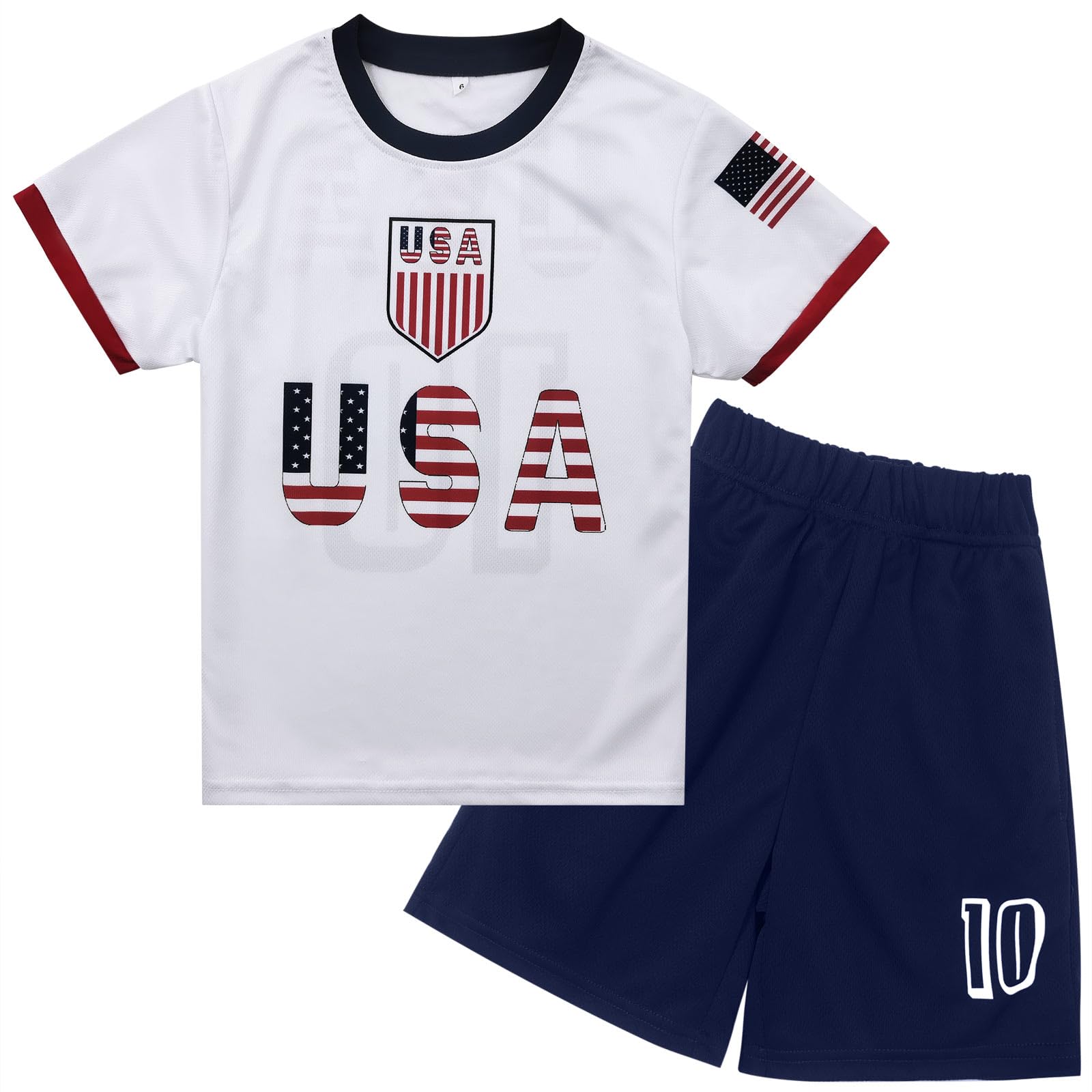Argentina Boys Youth Soccer Jersey & Shorts Set - Toddler Football Uniform Kit for Kids - Perfect for Games, Training, and Team Sports